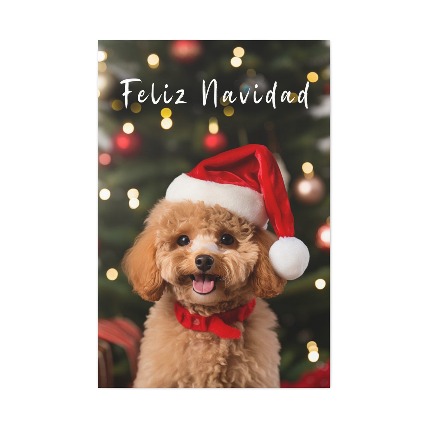 Poodle Christmas wall art ideas