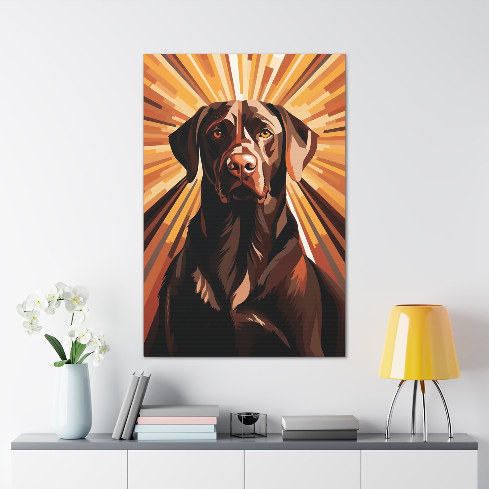 chocolate lab art deco decor ideas