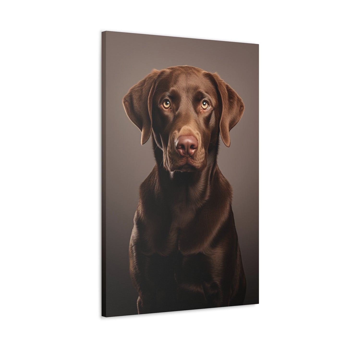 Chocolate Lab Portrait Canvas Print Aesthetic Chocolate Labrador Retrievers Wall Decor Art Prints Gifts Paintings