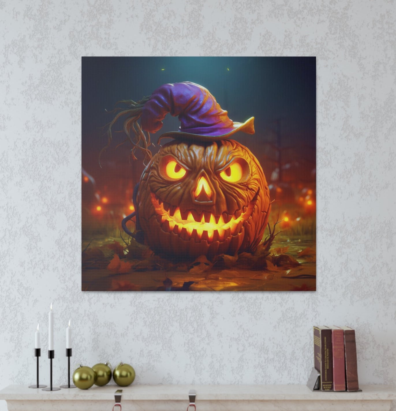 animation jack-o-lantern wall decor