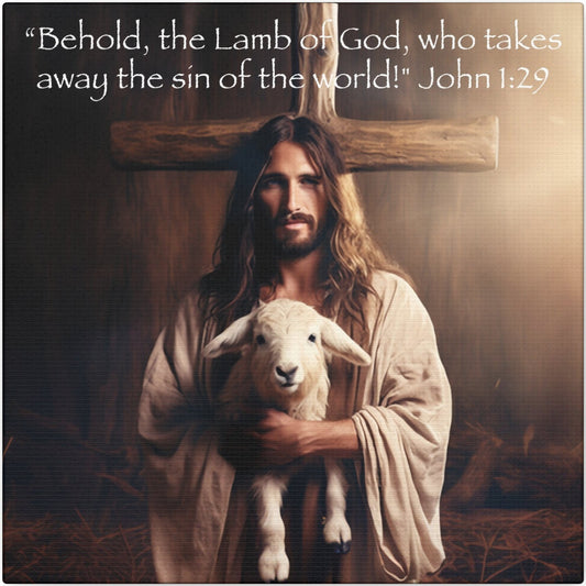 jesus cross lamb john 1:29 wall decor