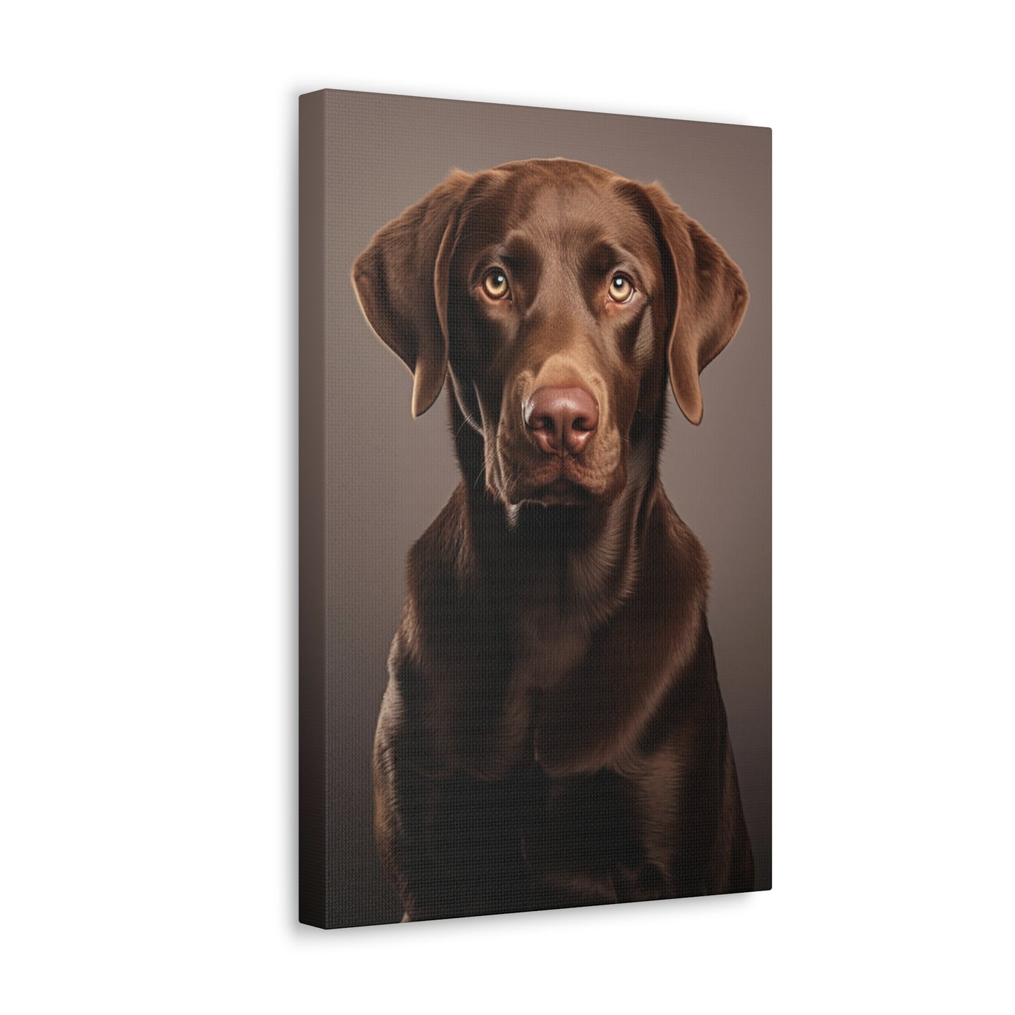 Chocolate Lab Portrait Canvas Print Aesthetic Chocolate Labrador Retrievers Wall Decor Art Prints Gifts Paintings