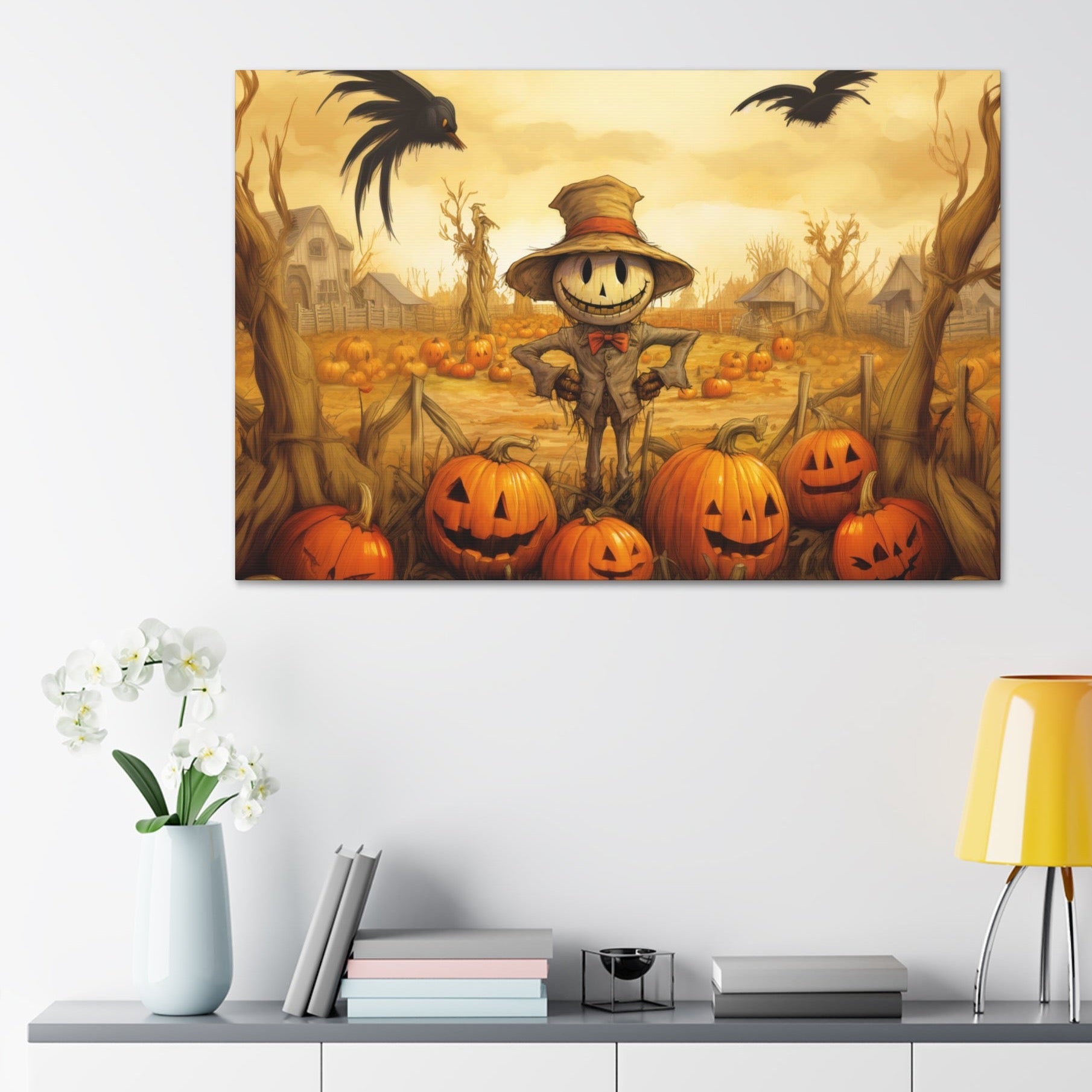 halloween poster art scarecrows