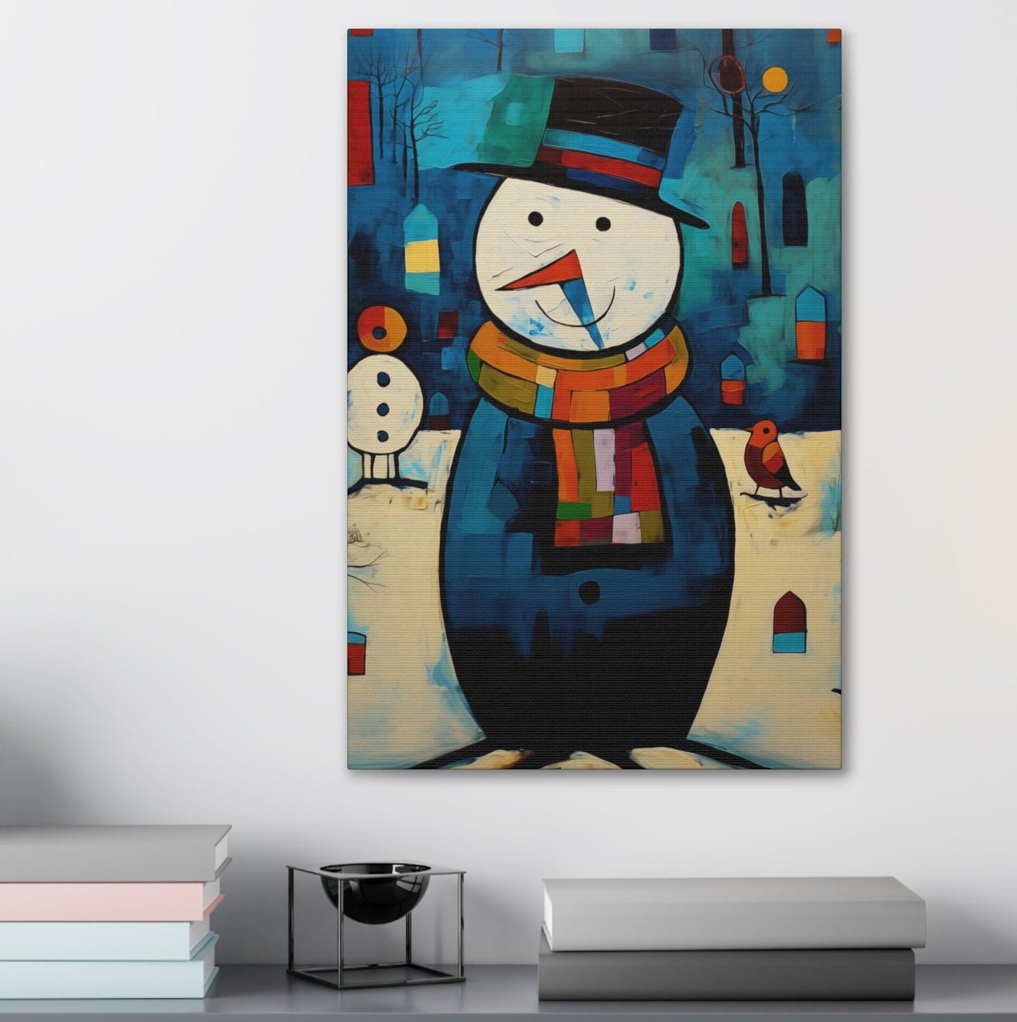 Christmas snowman wall decor ideas