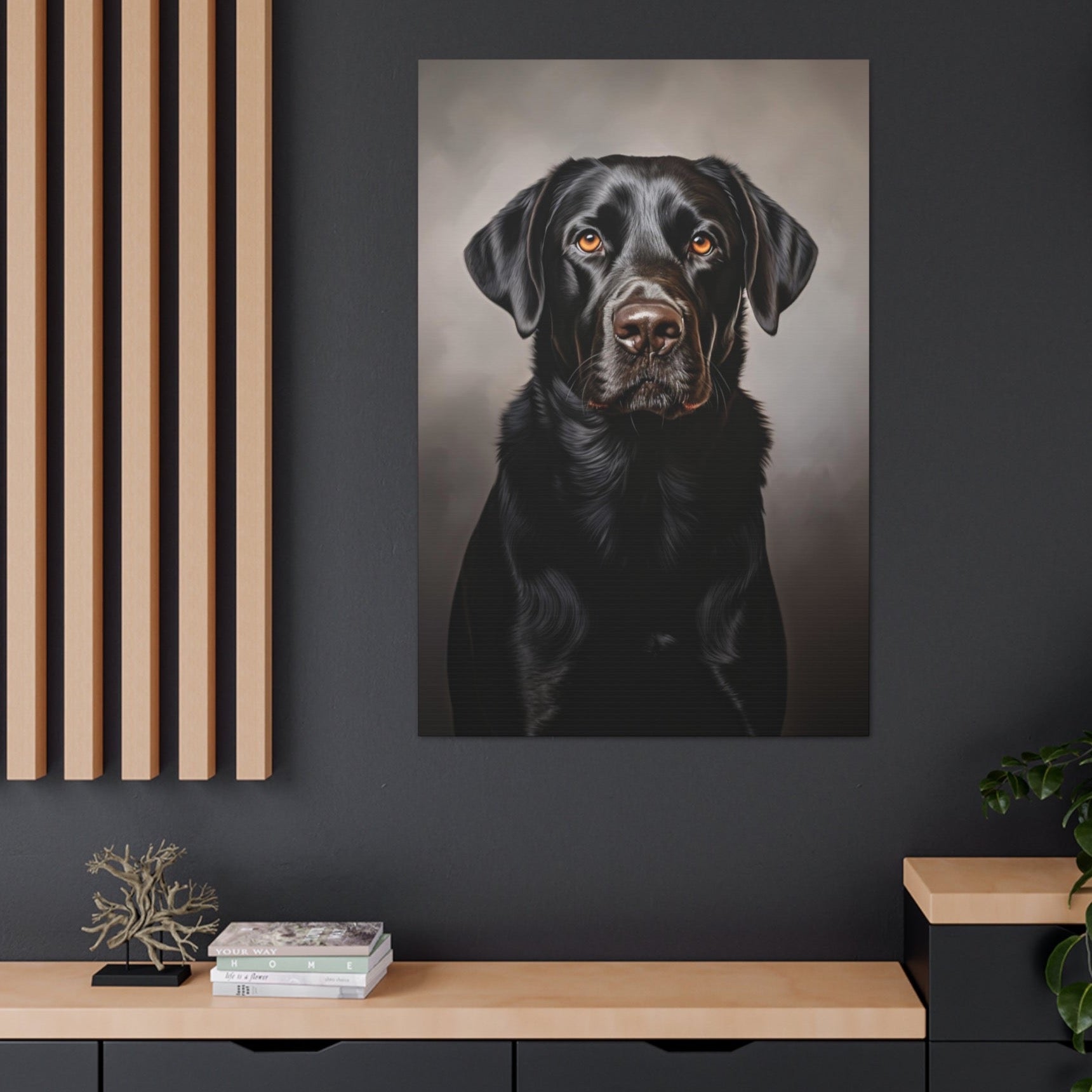 Black Lab canvas print art