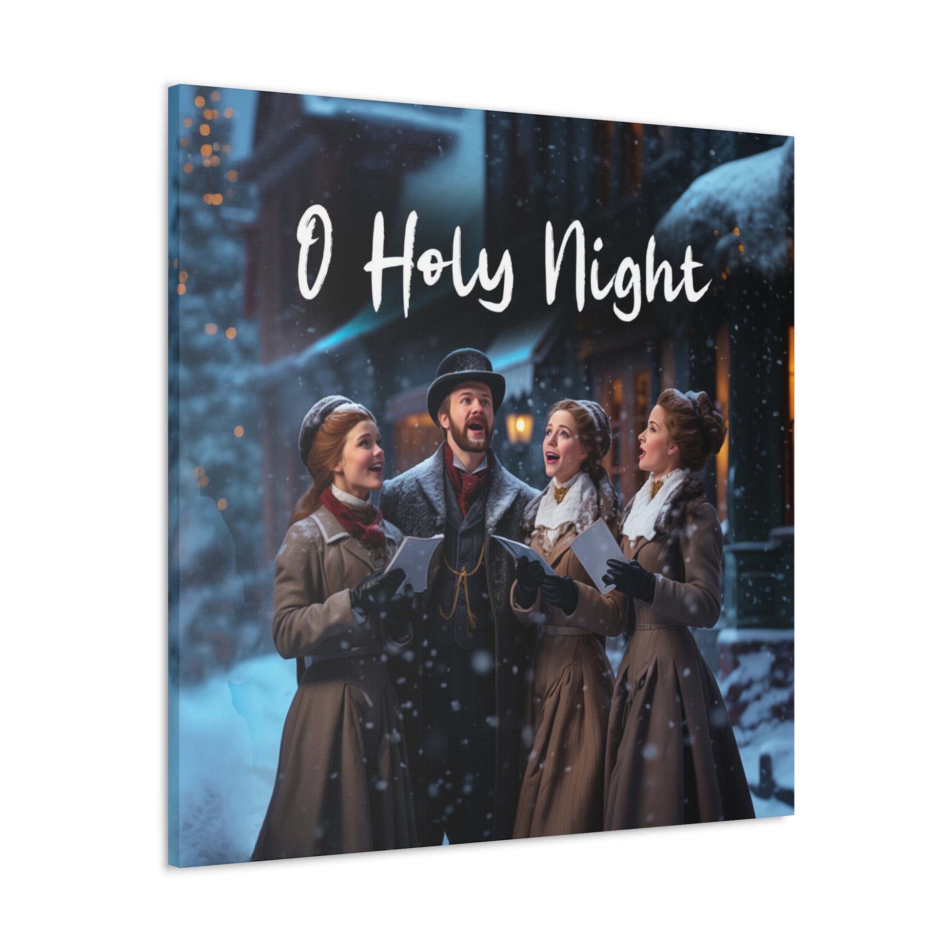 Christmas carolers art prints