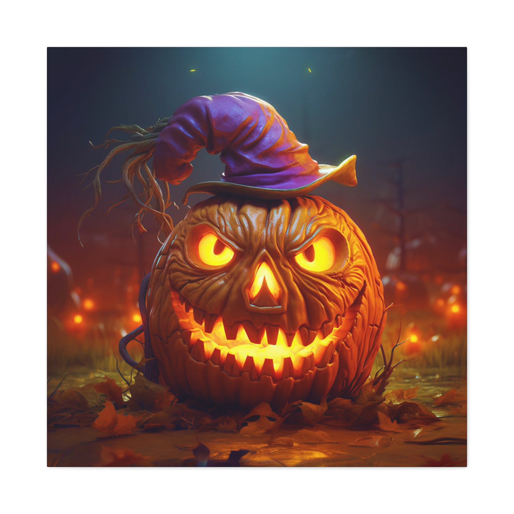 Halloween jack-o-lantern art, jack-o-lantern aesthetic Halloween wall decor