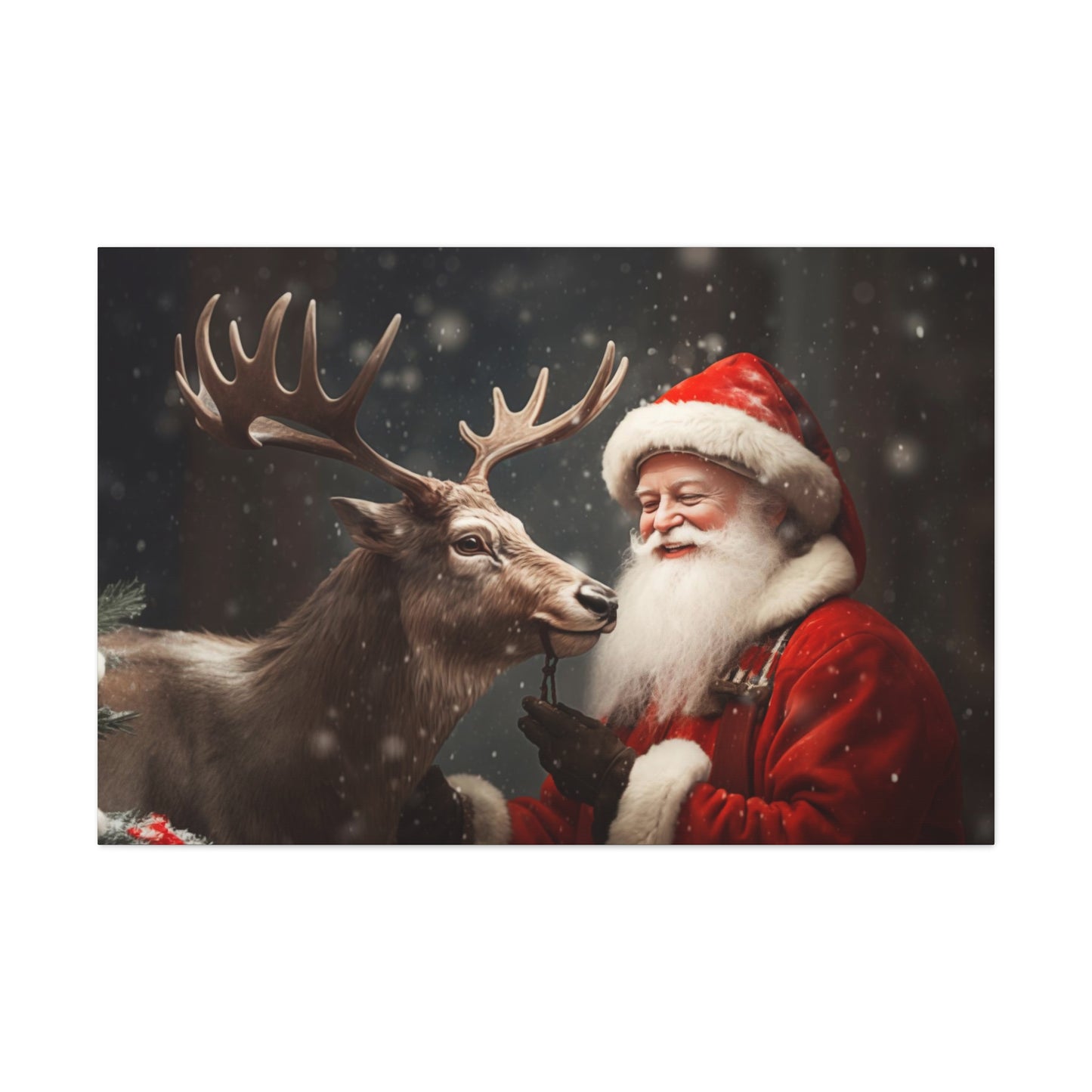 Santa Claus with Rudolph wall decor