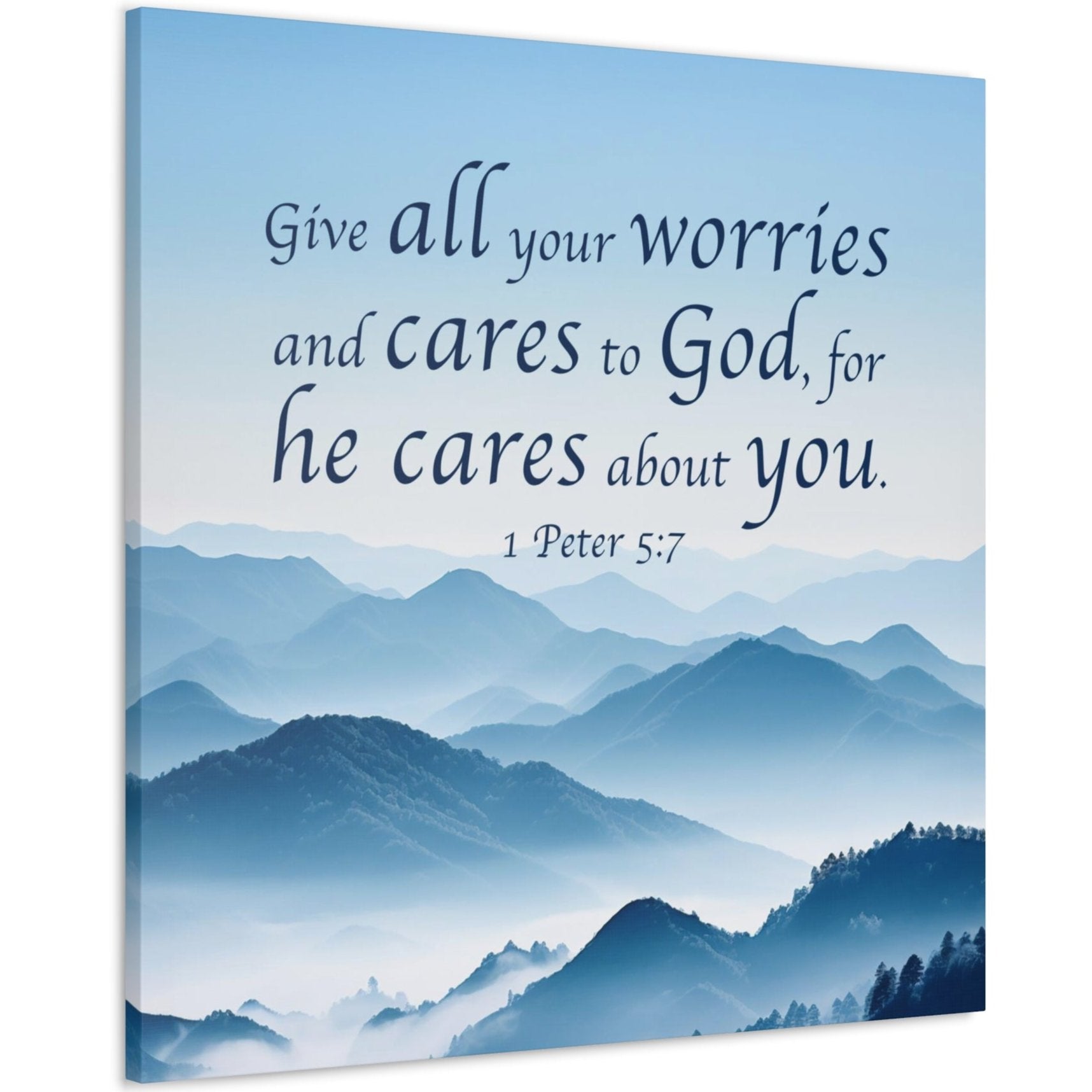 1 Peter 5:7 canvas print