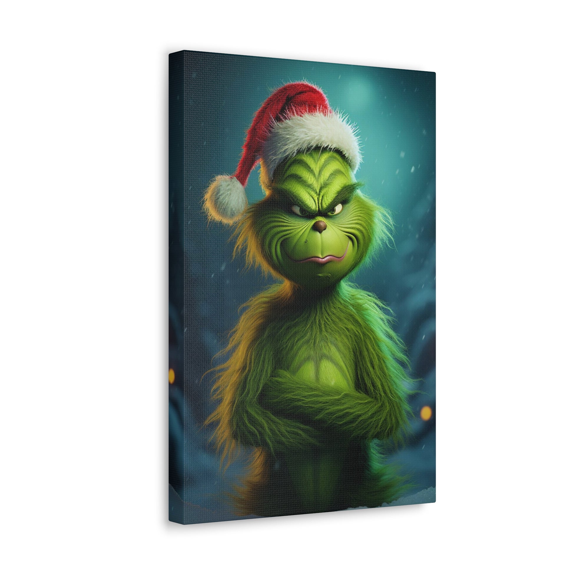 Grinch Christmas canvas print gallery wrap