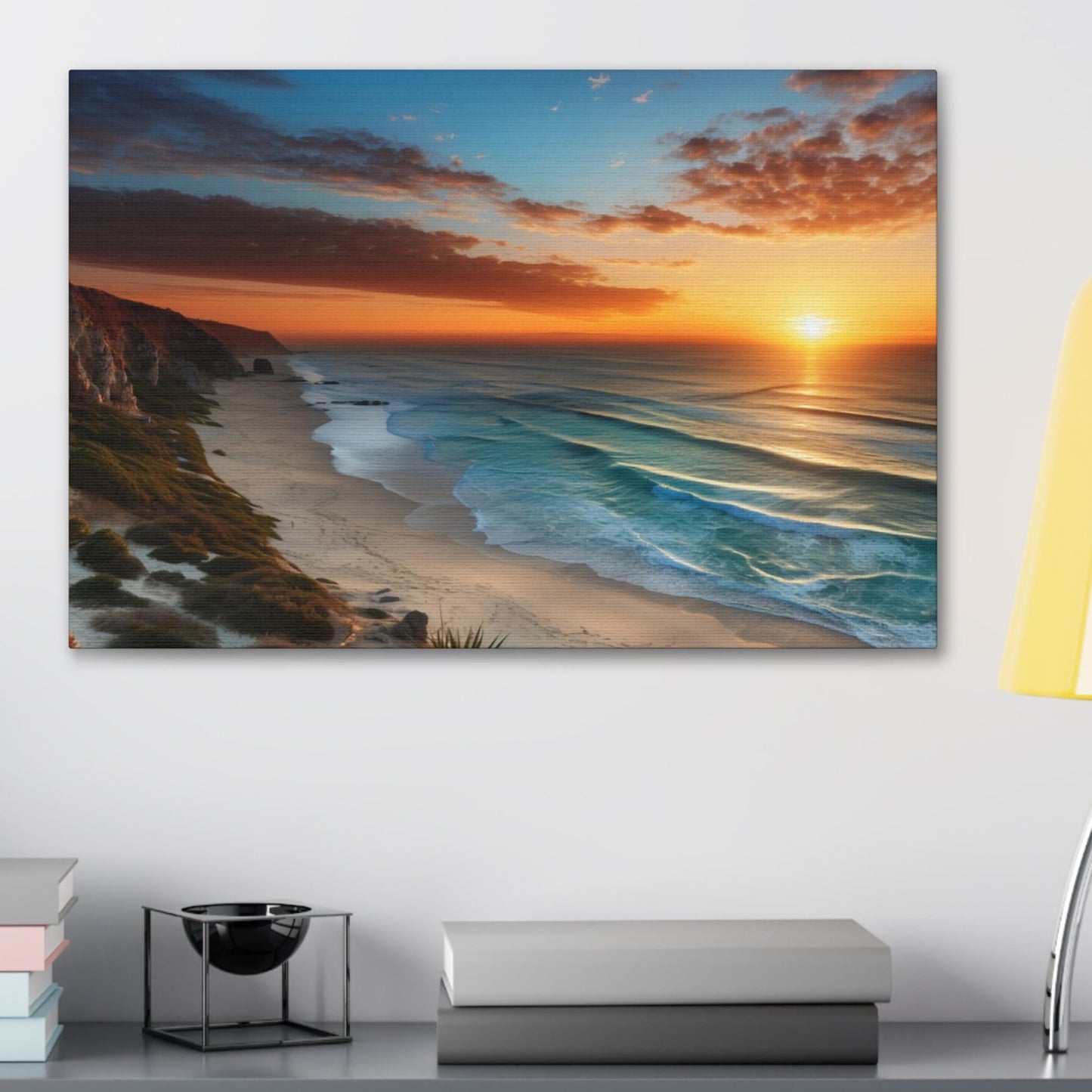 ocean sunset wall decor