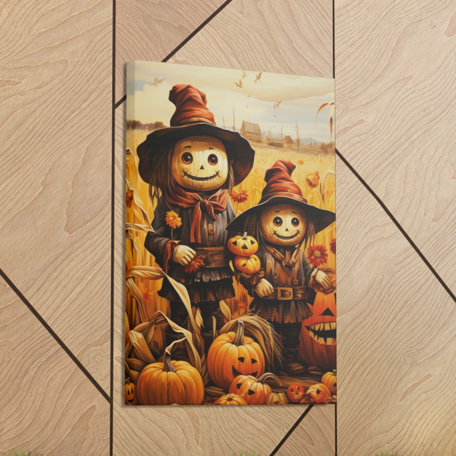 halloween poster art scarecrows