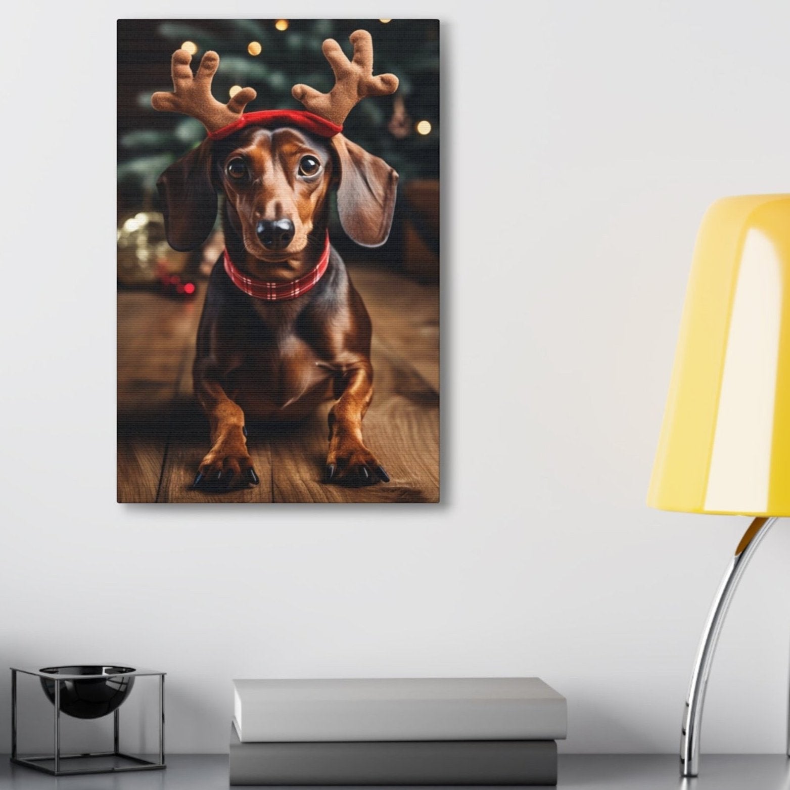 Christmas Dachshund wall decor