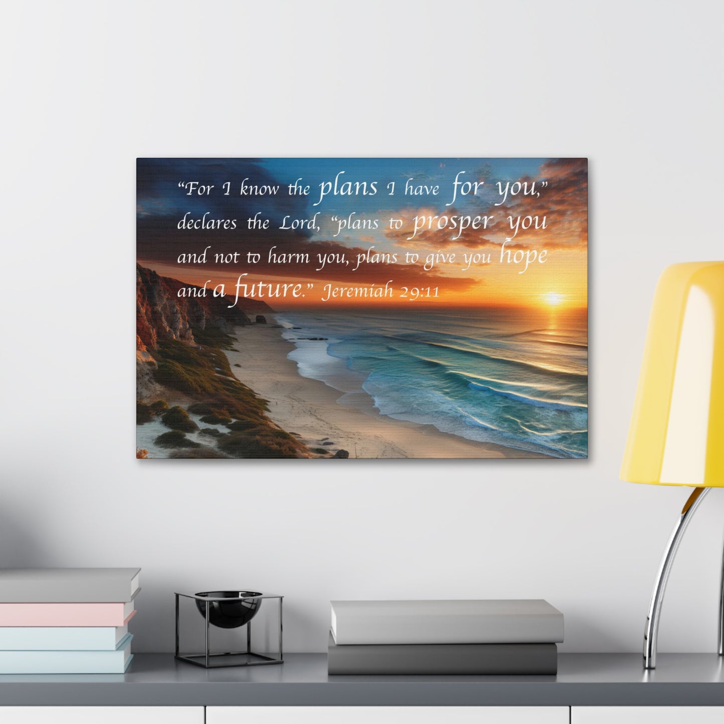 Christian art large, aesthetic Christian wall decor for I know the plans I have for you