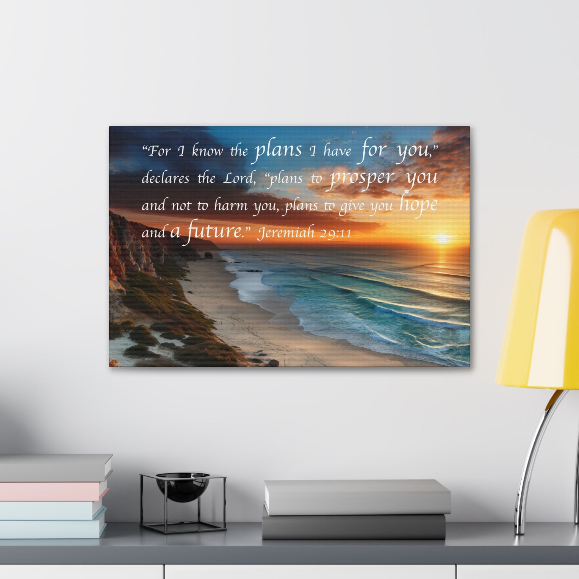 Christian art large, aesthetic Christian wall decor for I know the plans I have for you