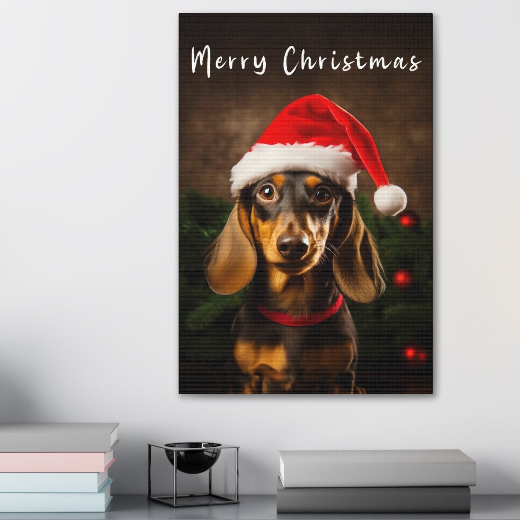 Christmas Dachshunds wall decor