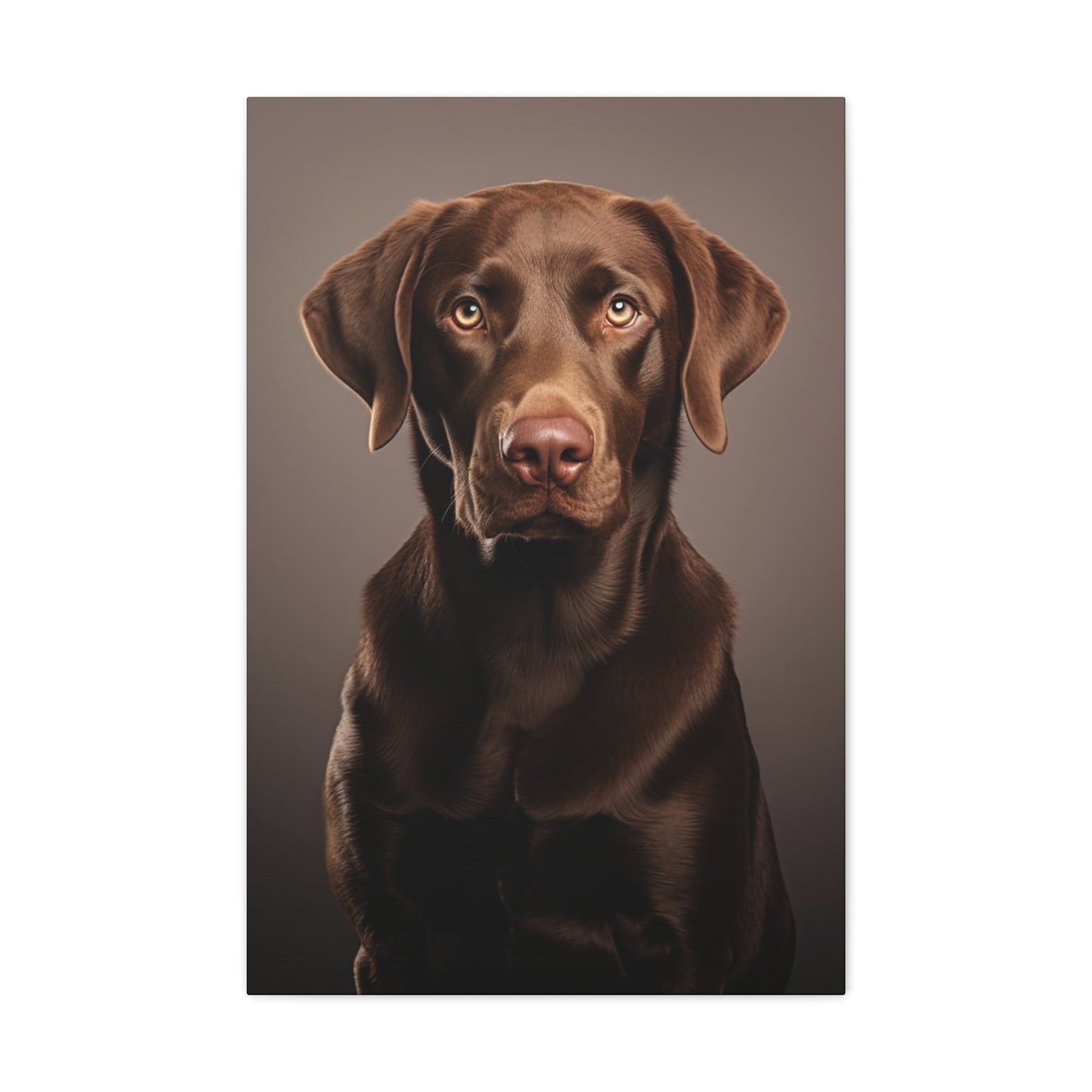 Chocolate Lab Portrait Canvas Print Aesthetic Chocolate Labrador Retrievers Wall Decor Art Prints Gifts Paintings