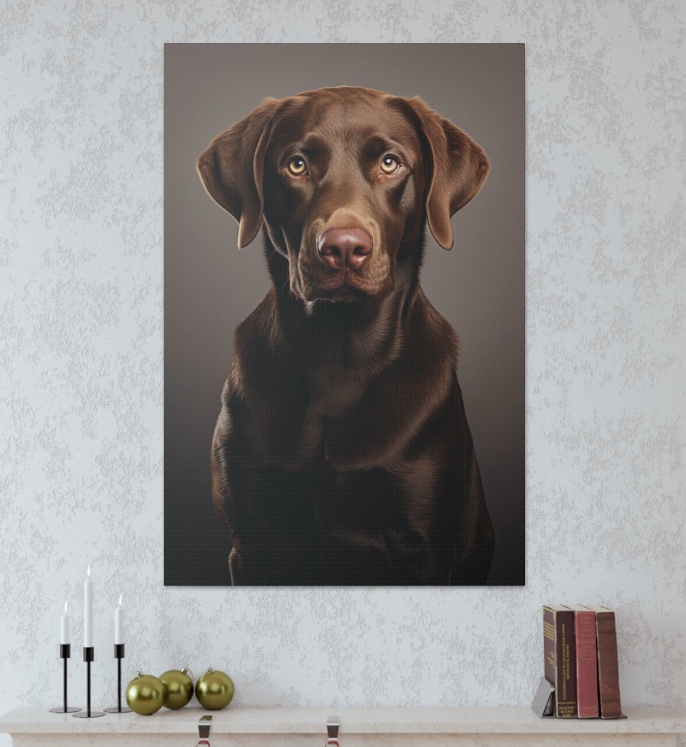 chocolate lab art wall decor