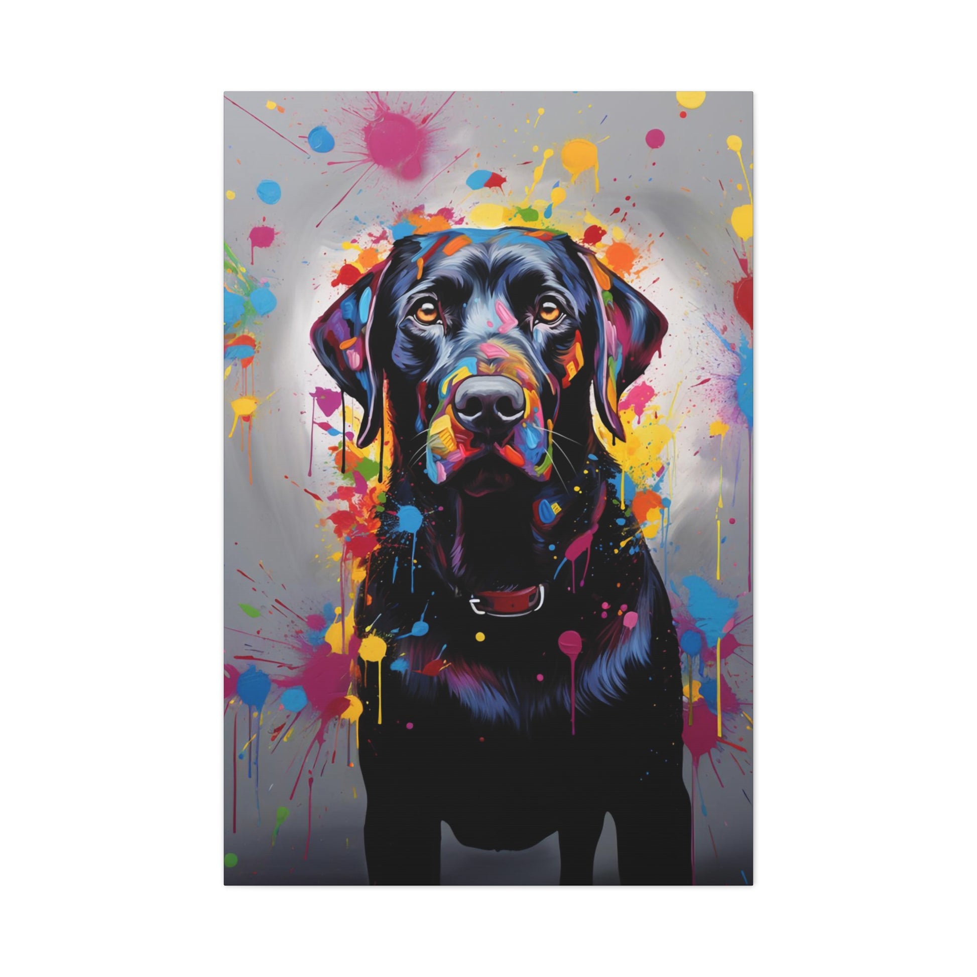 modern art black lab canvas prints