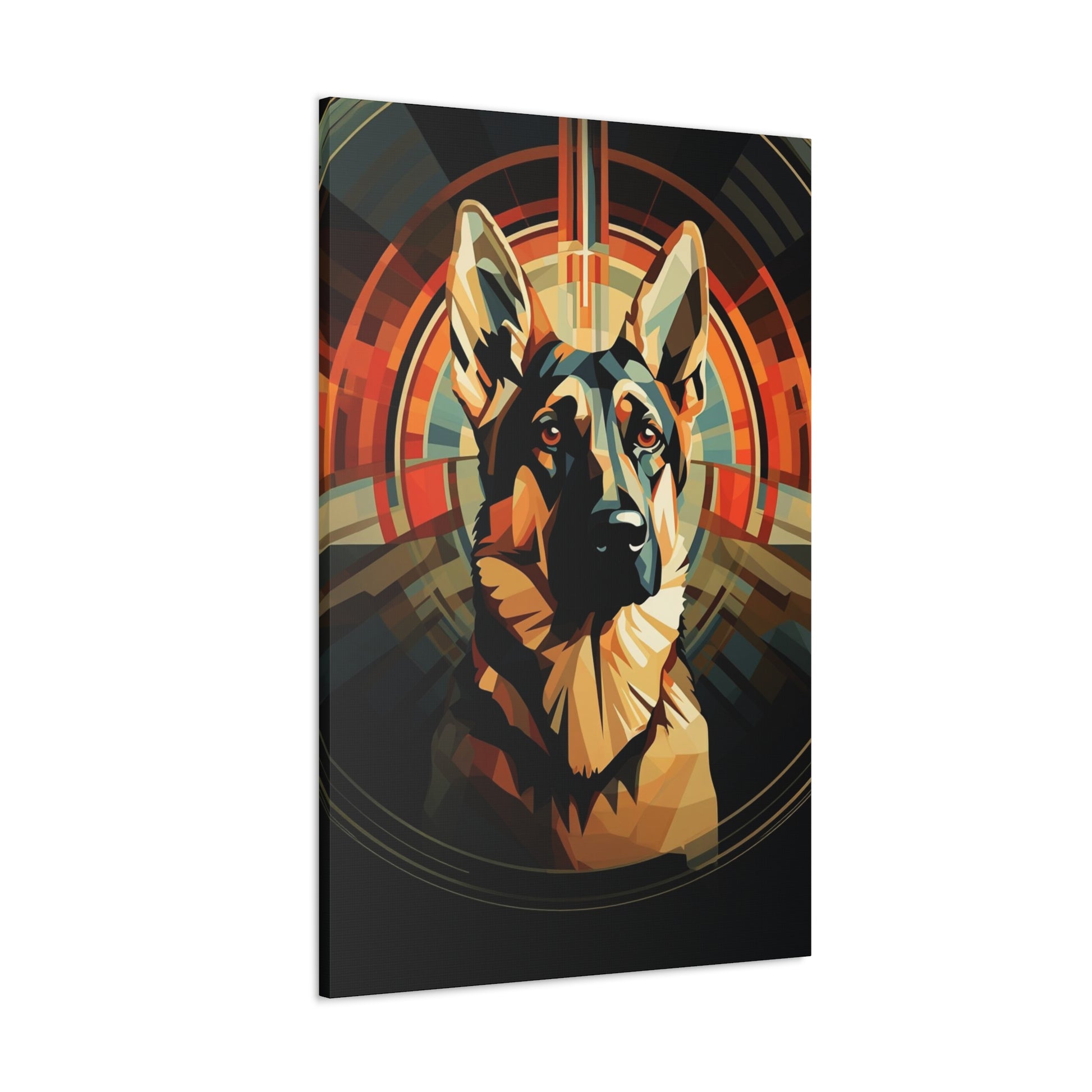 German Shepherd modern art deco canvas print