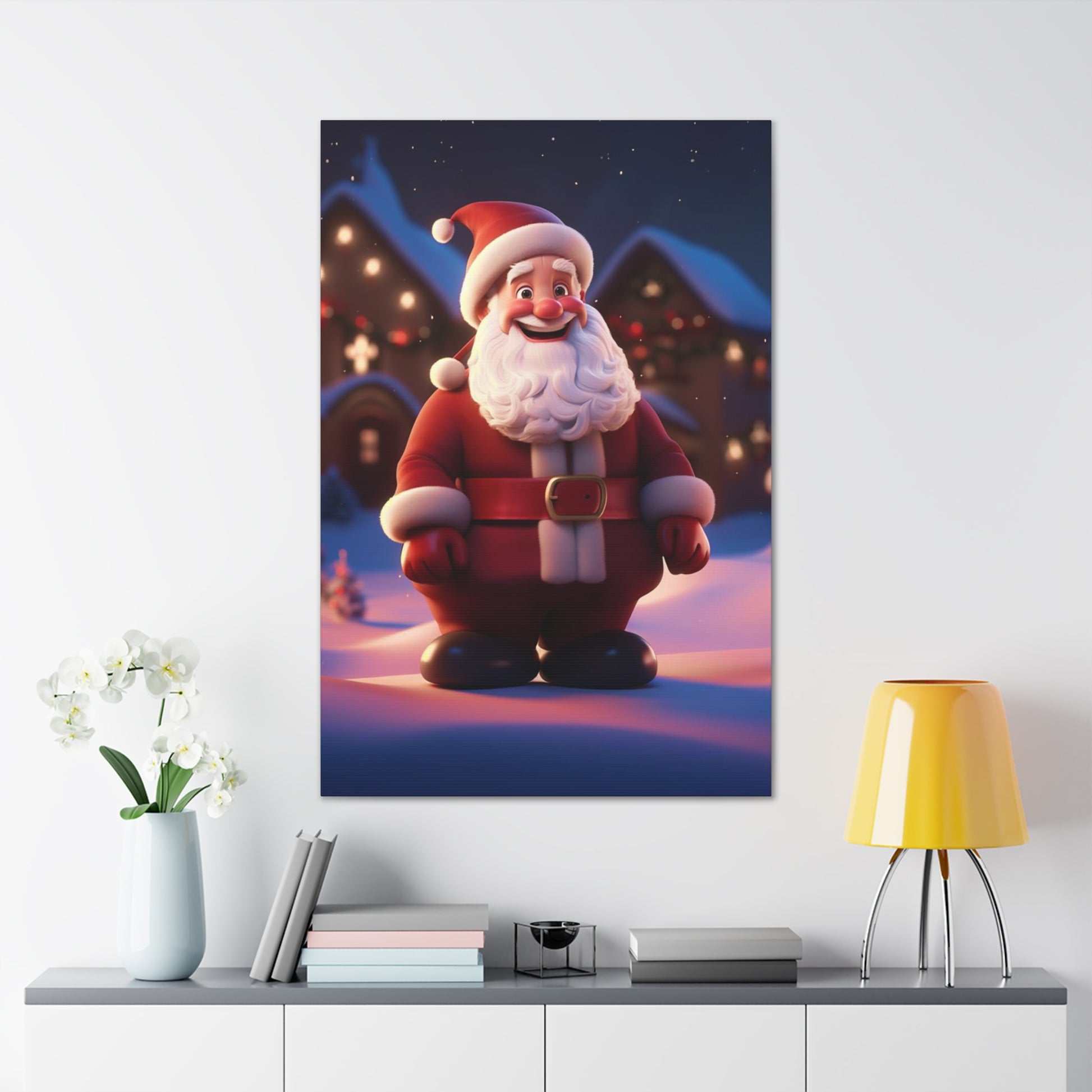 cartoon santa wall art