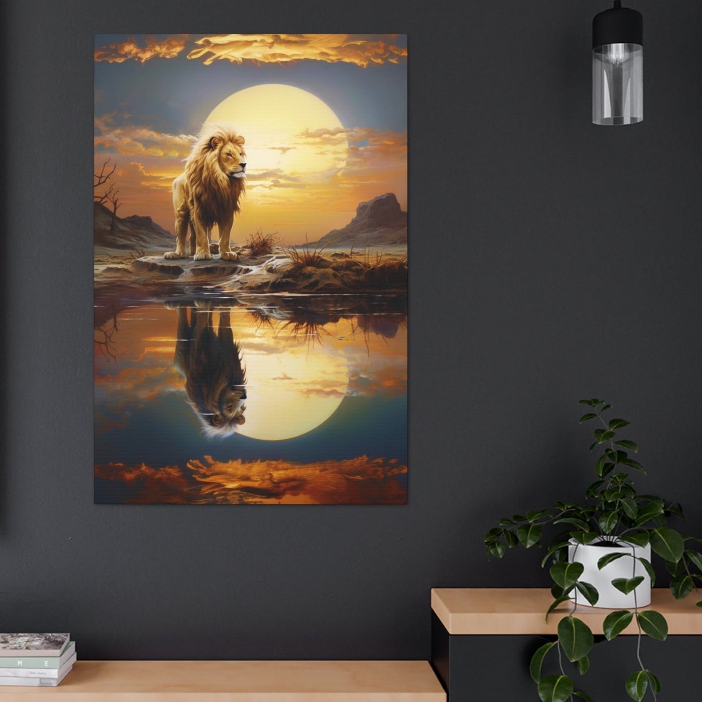 lion photo wall decor art