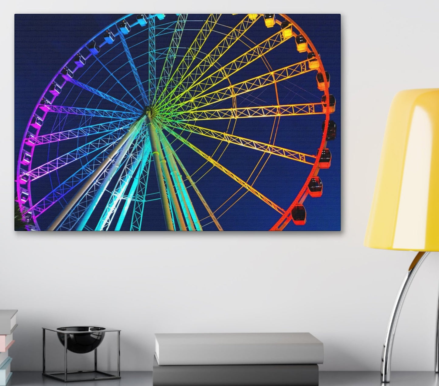 colorful ferris wheel canvas print