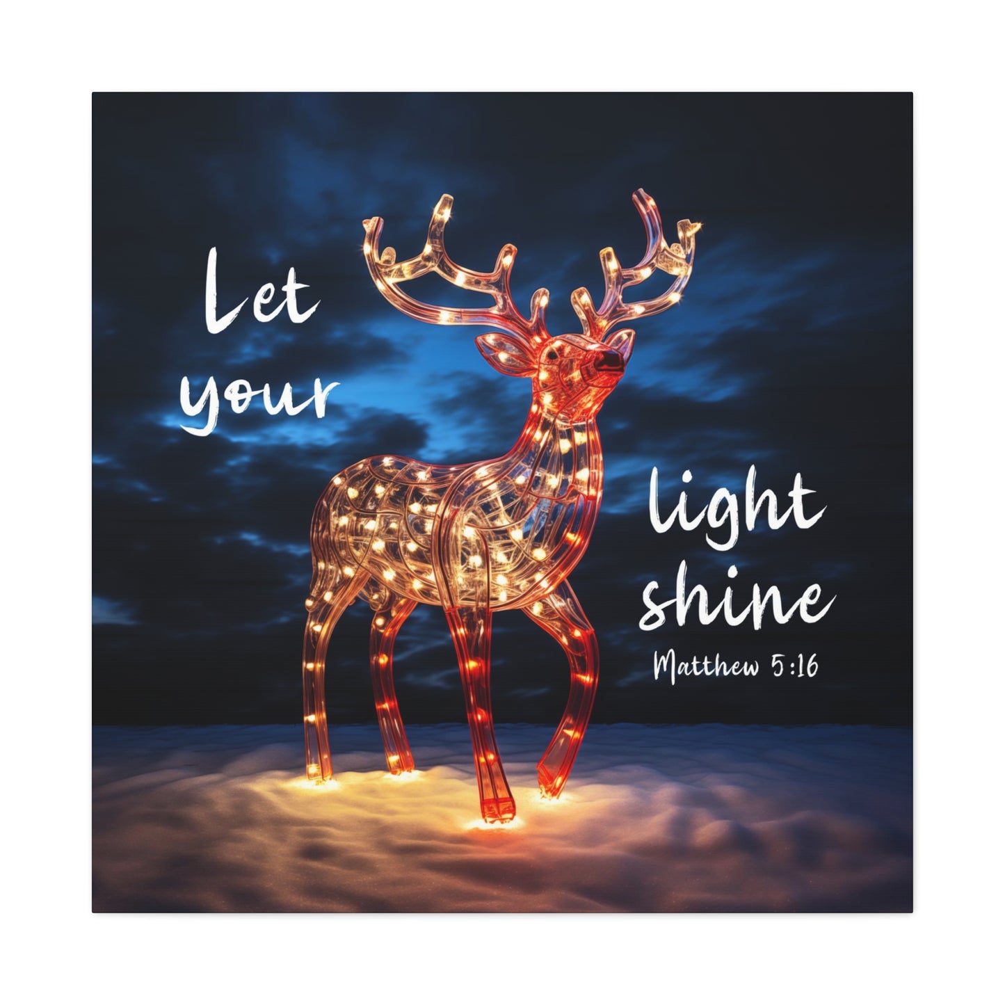 Christmas reindeer matthew 5:16 wall decor