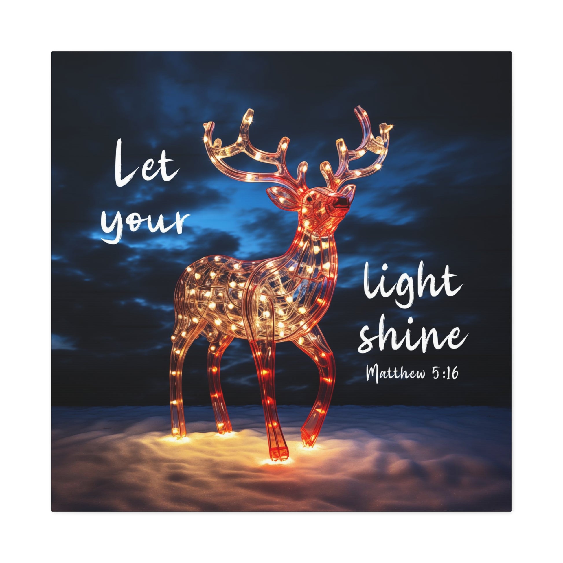 Christmas reindeer matthew 5:16 wall decor