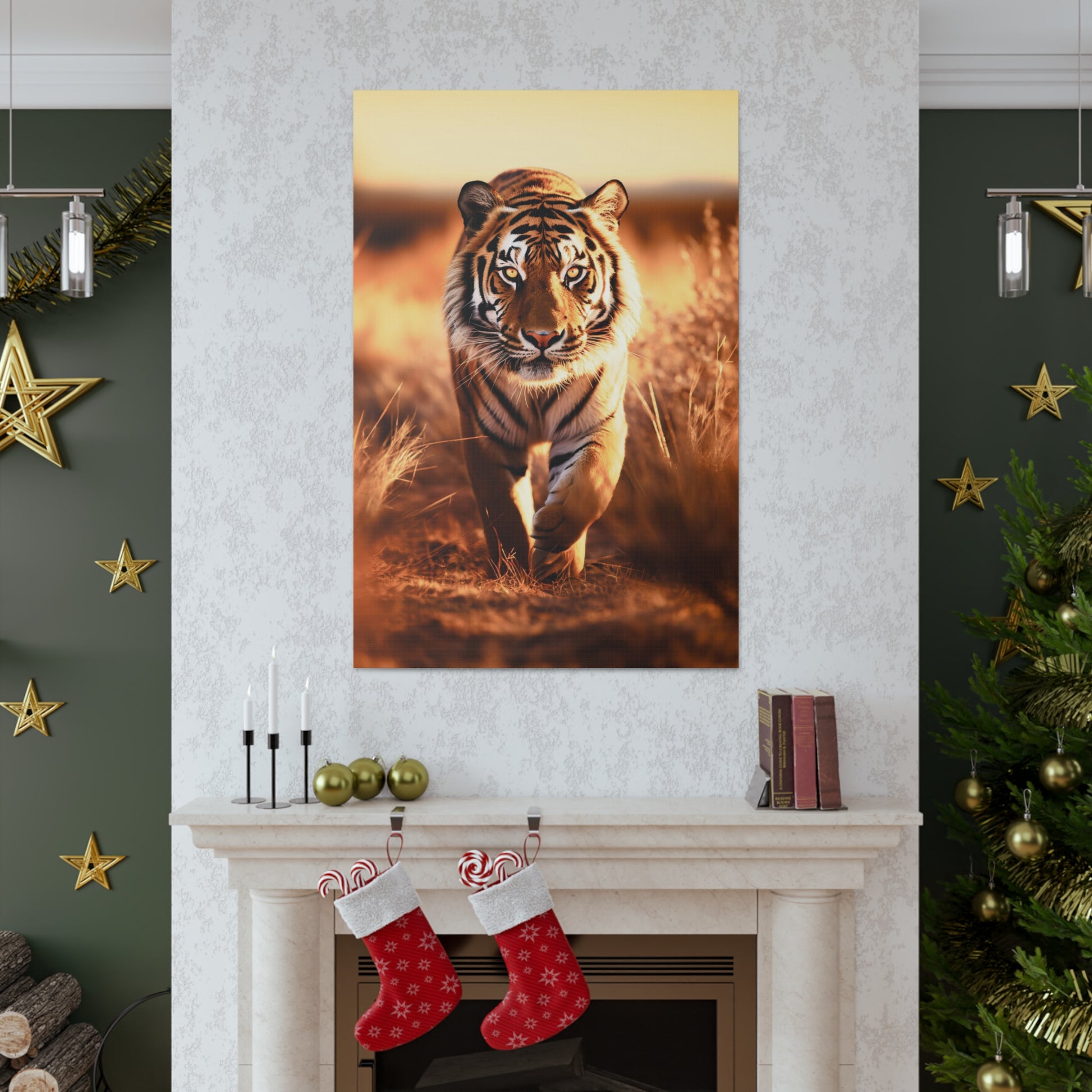 wall art of beautiful tiger