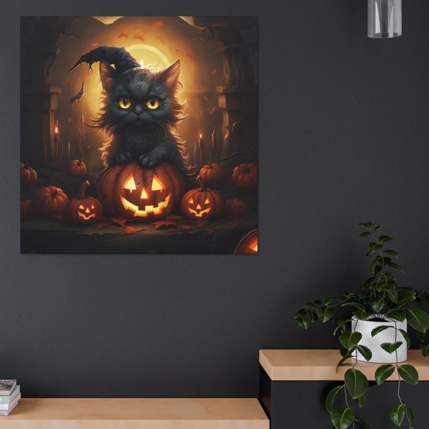 Halloween black cat aesthetic art decor gifts