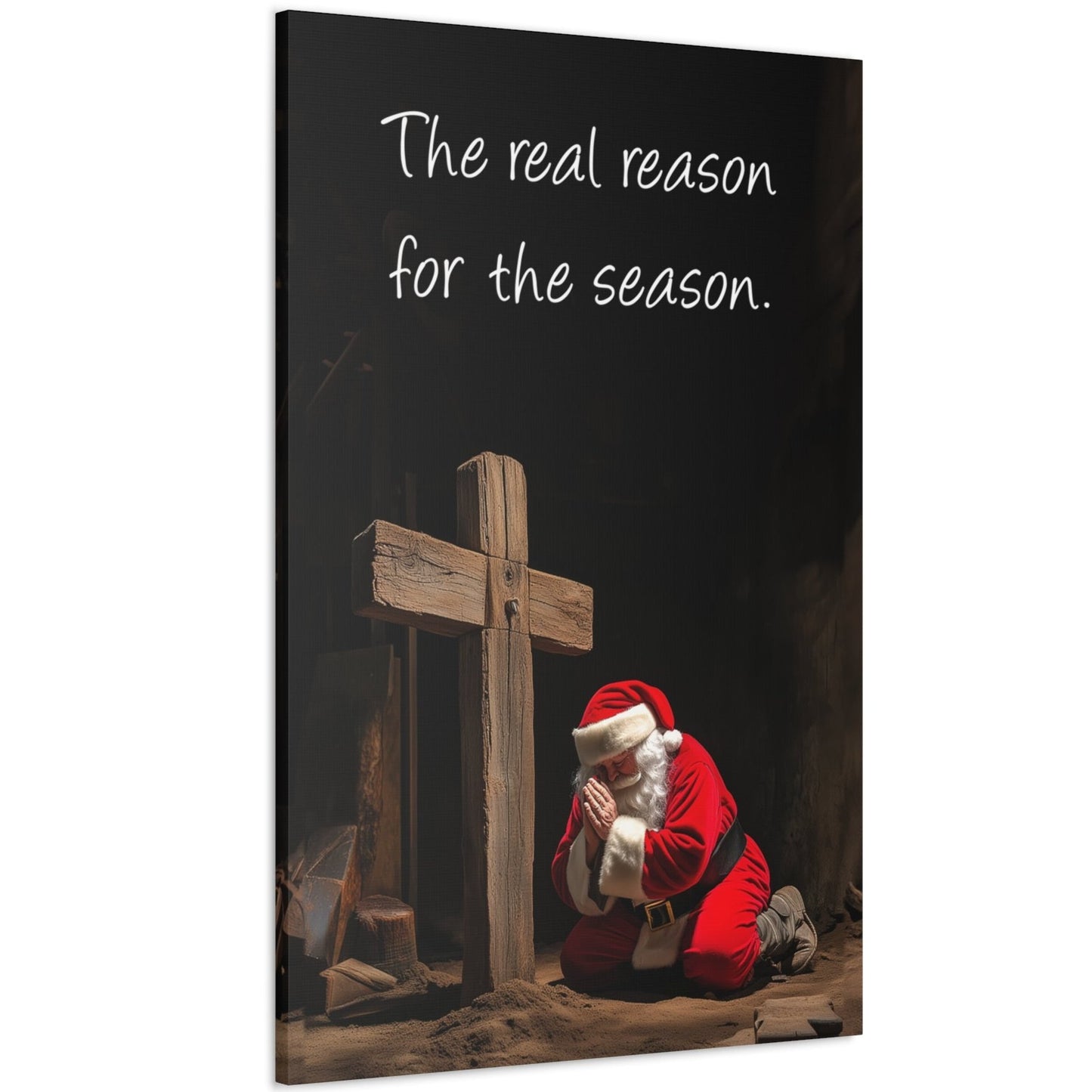 cross santa painting picture