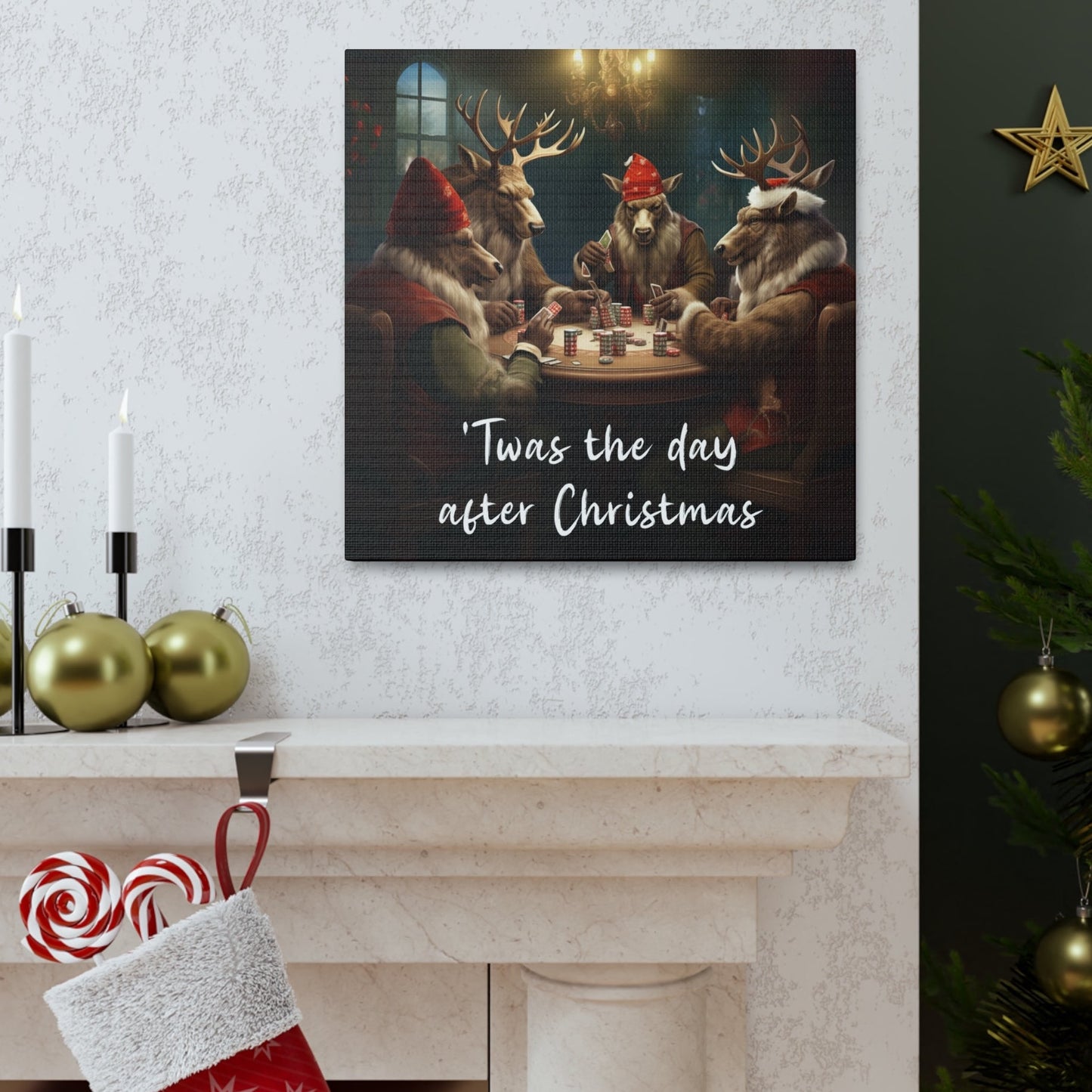 Christmas reindeer wall decor