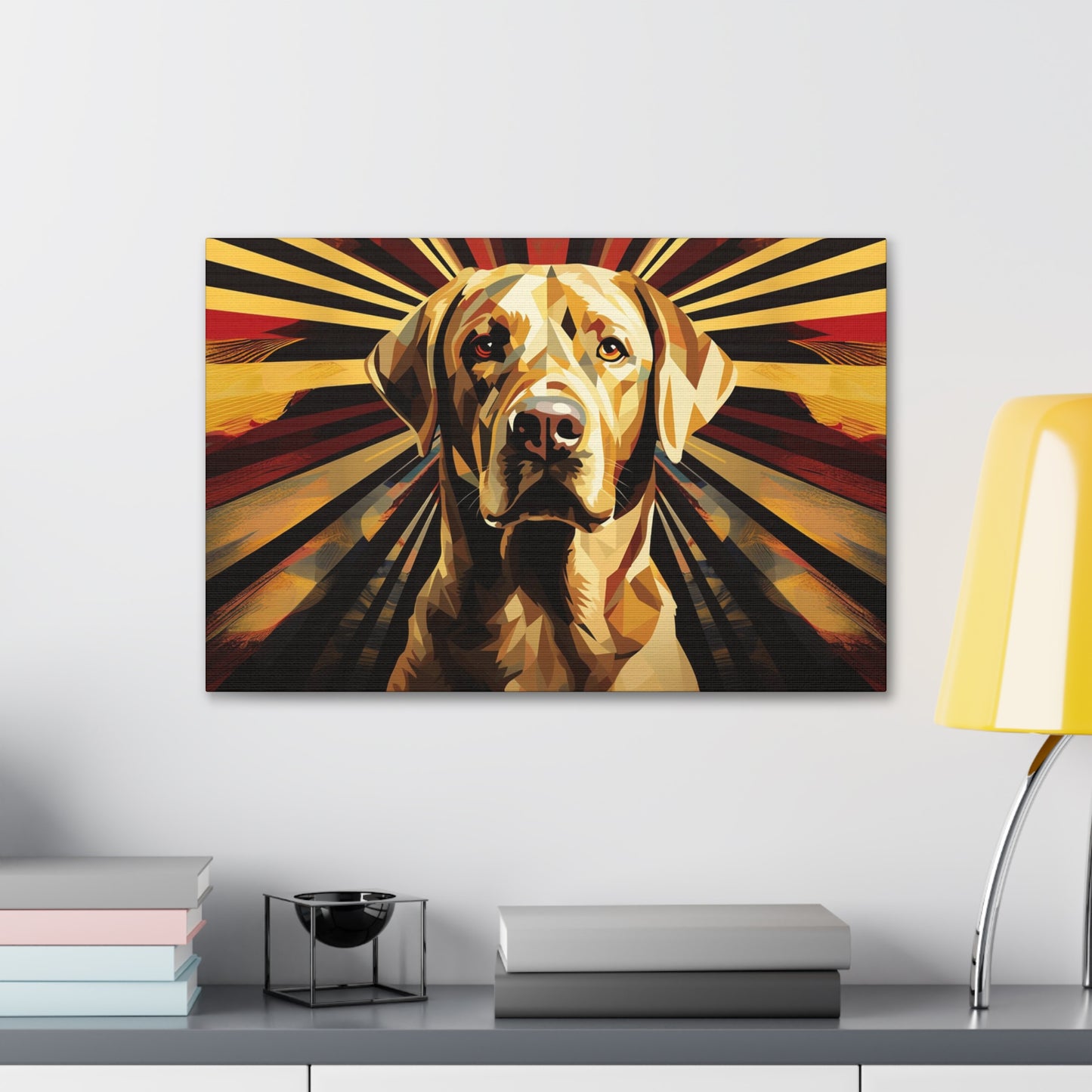 golden lab canvas art print
