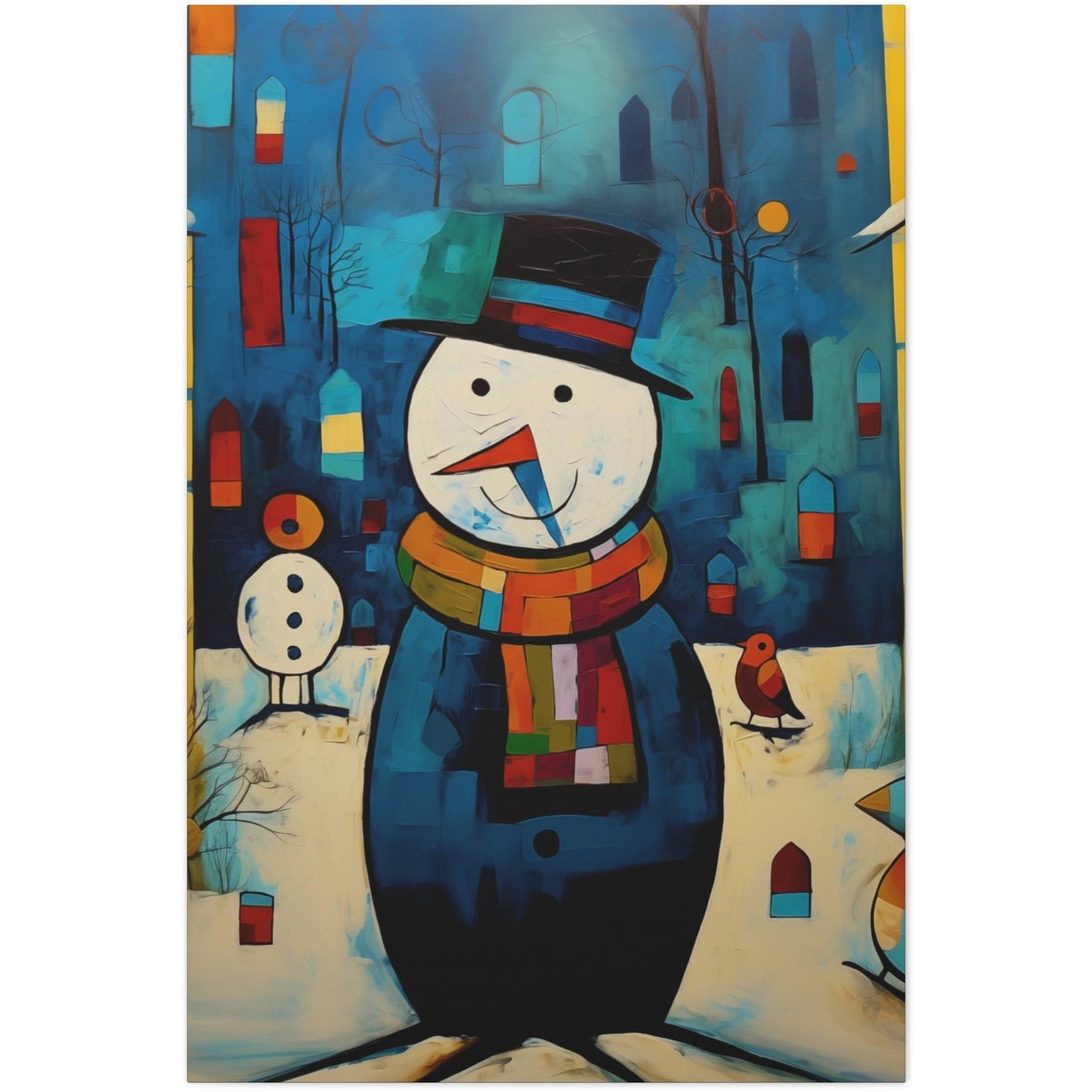 Snowman Christmas wall decor art prints