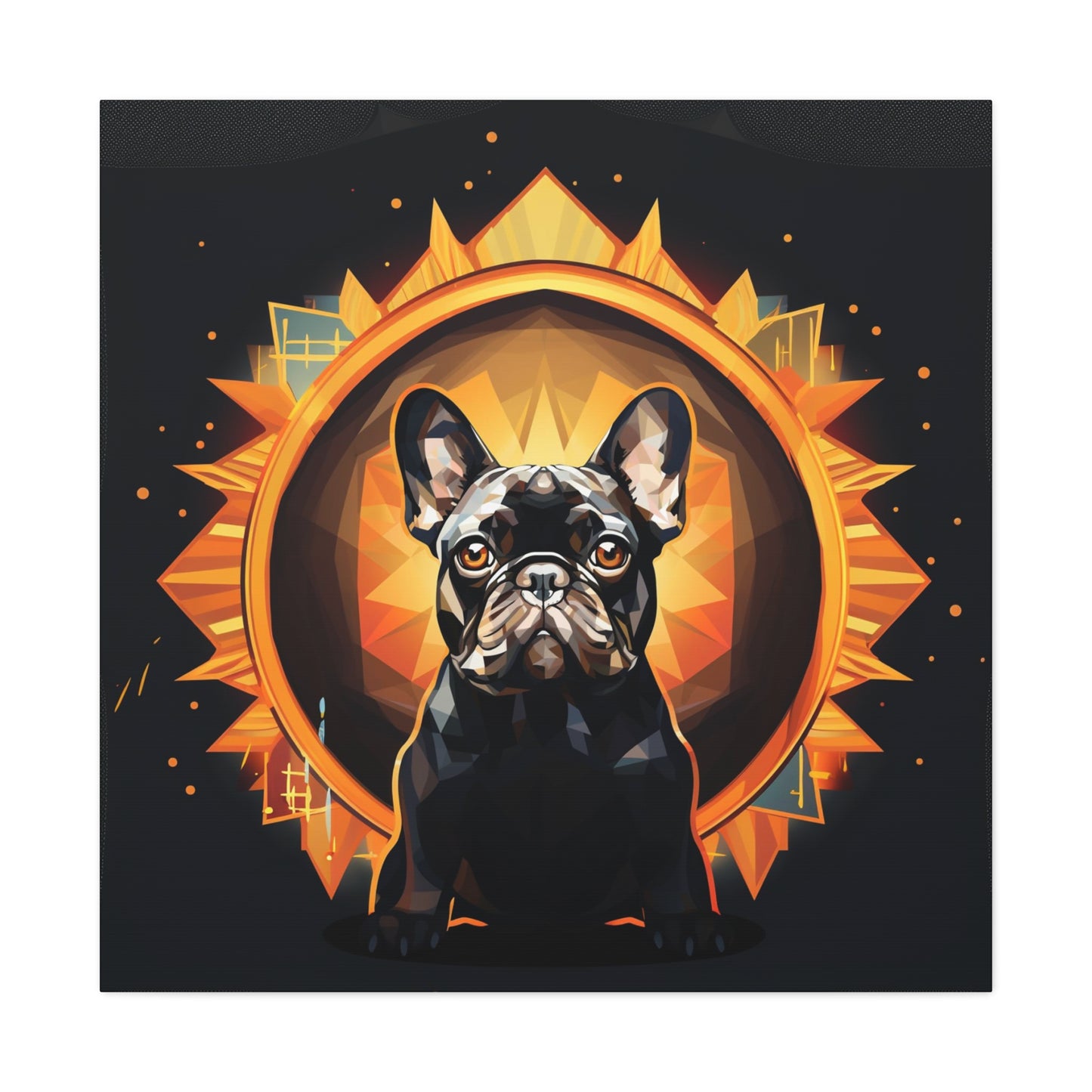 aesthetic bulldog wall decor painting art