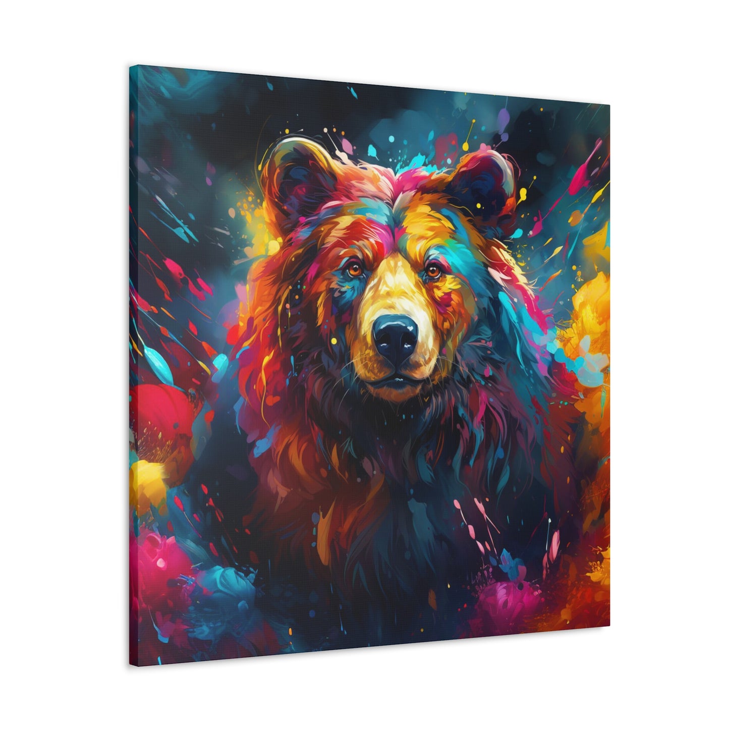 modern art black bear wall art decor