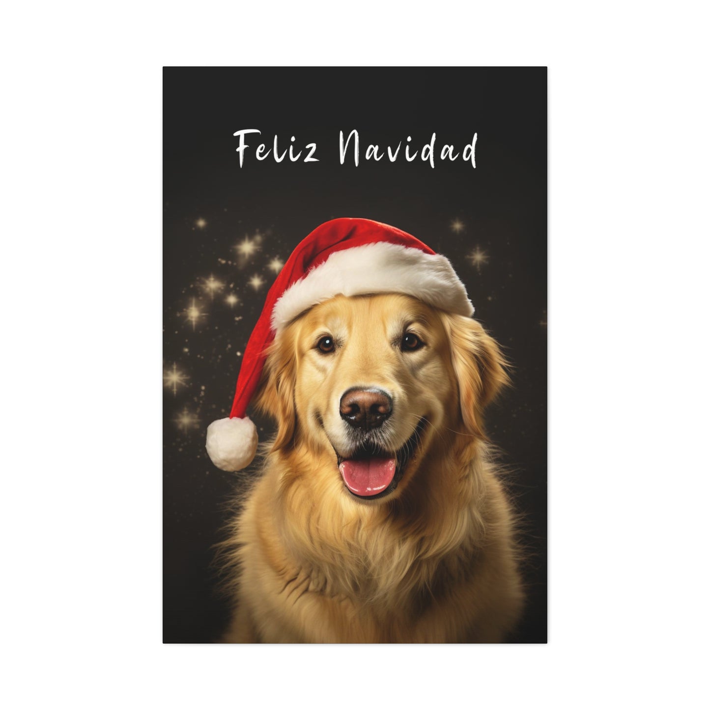 Golden Retriever Christmas wall art ideas