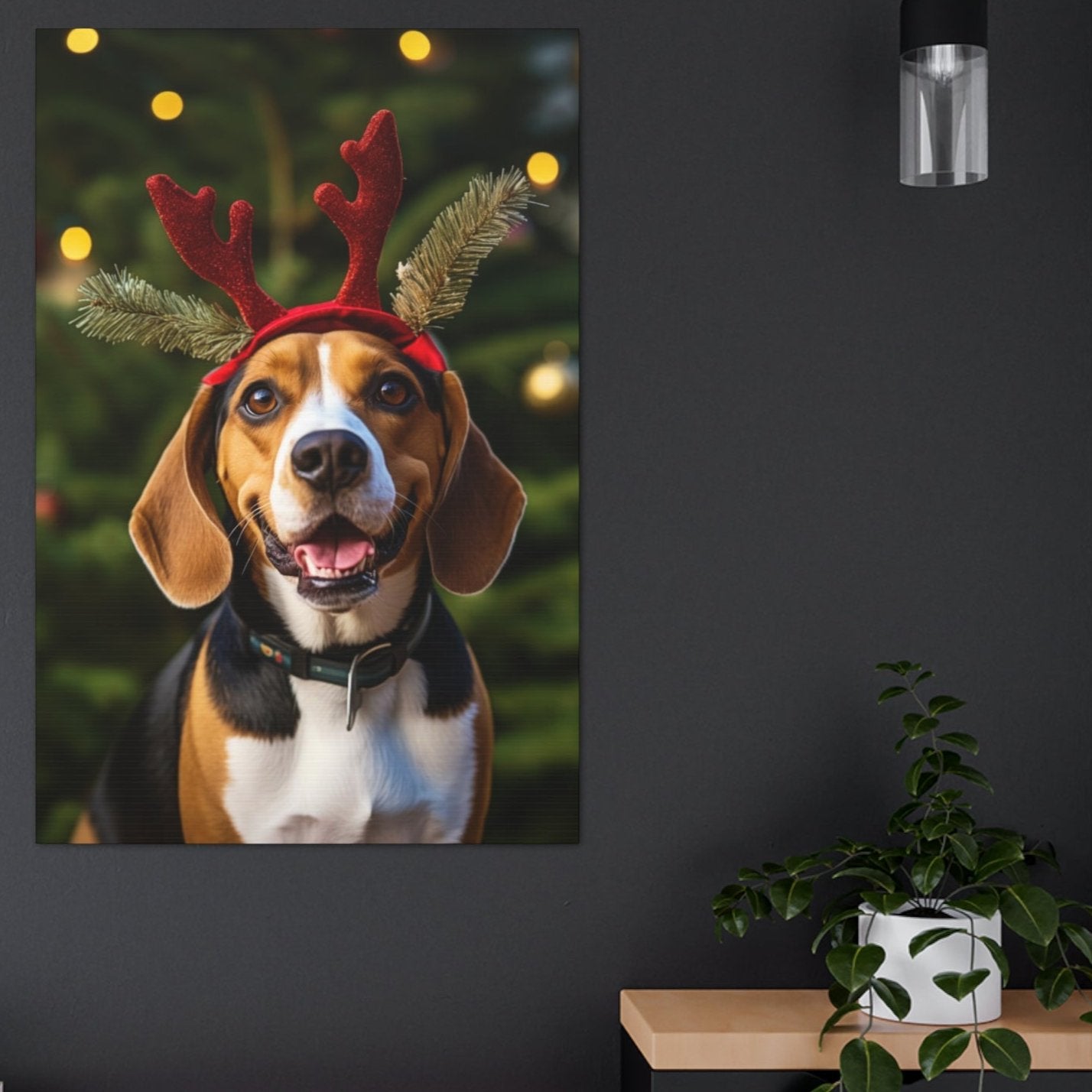 Christmas Beagles wall decor