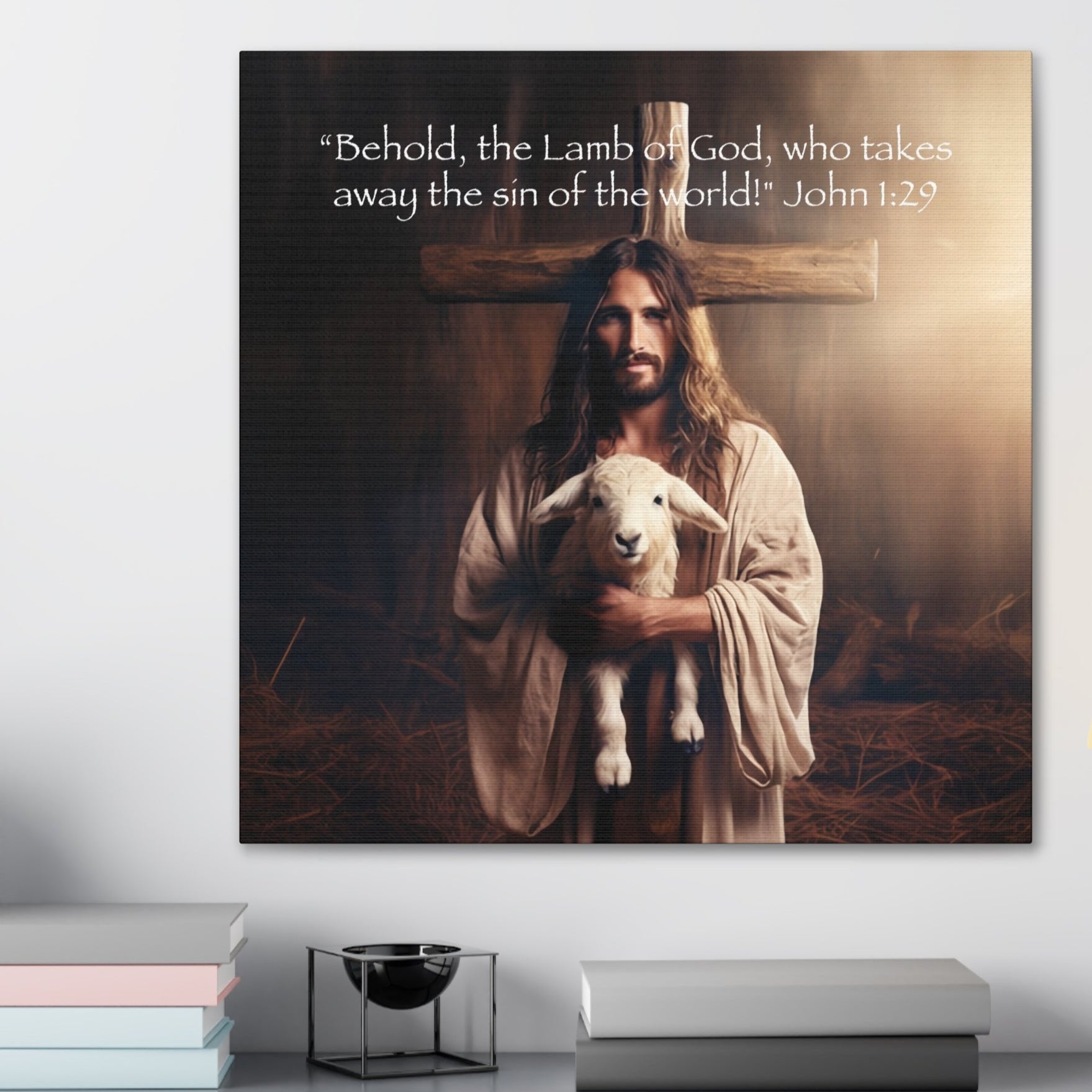 canvas prints gifts for christians jesus lamb of god john 1:29 wall decor