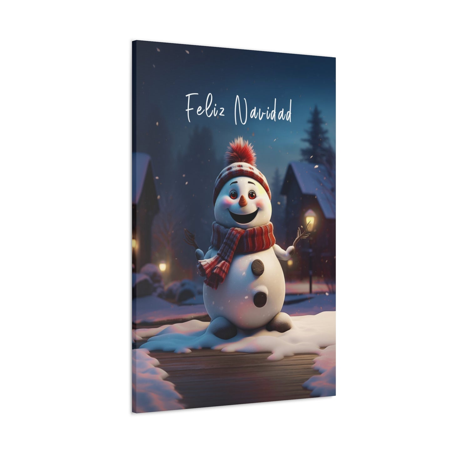 Feliz Navidad Snowman wall decor art prints