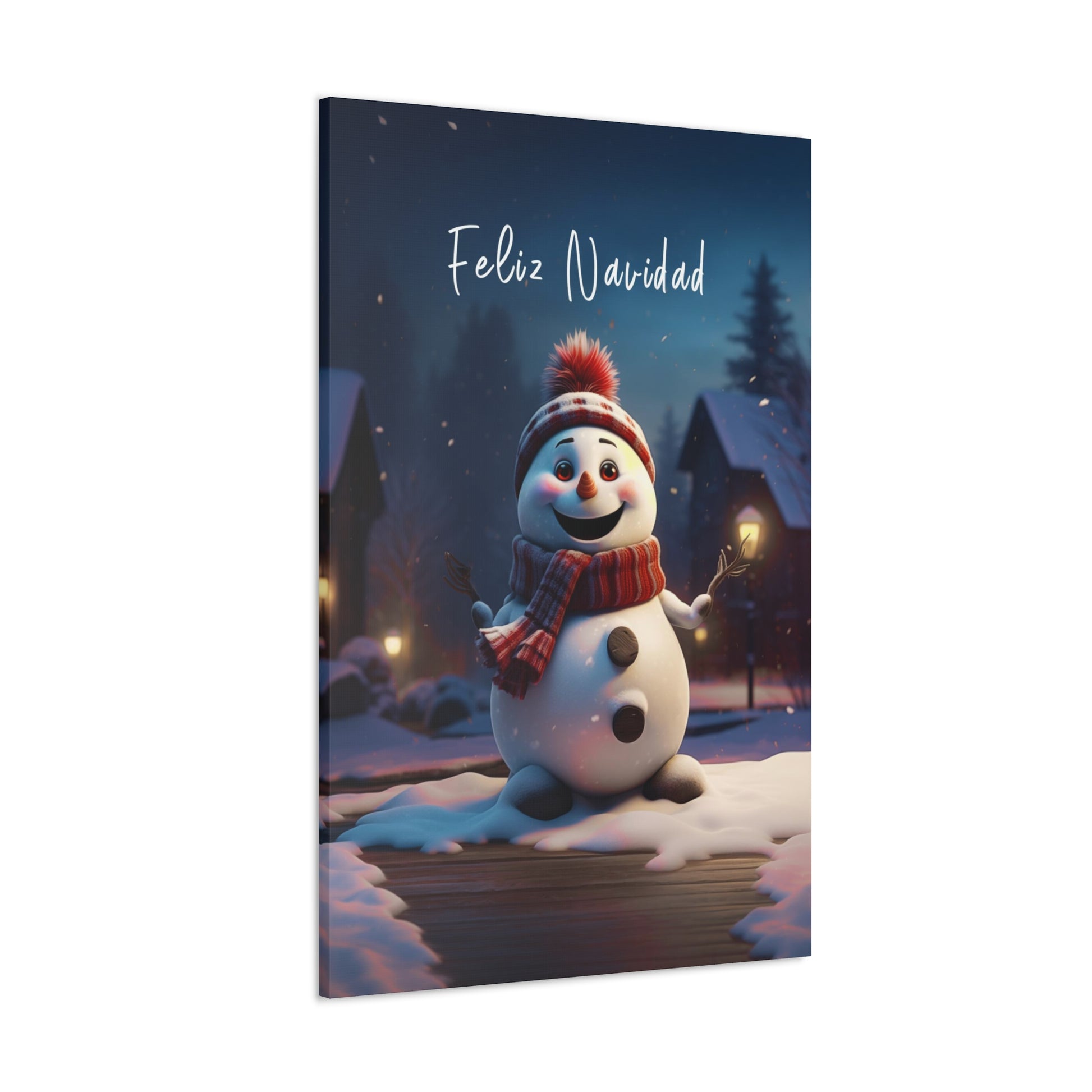 Feliz Navidad Snowman wall decor art prints