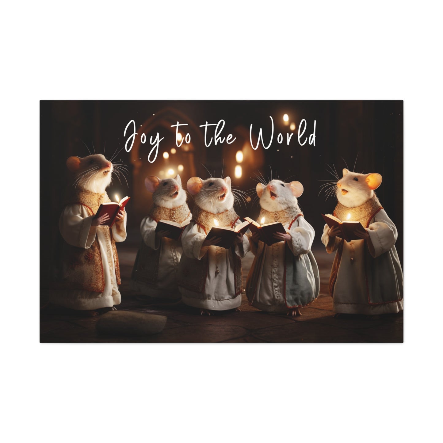 Christmas mice carolers wall decor