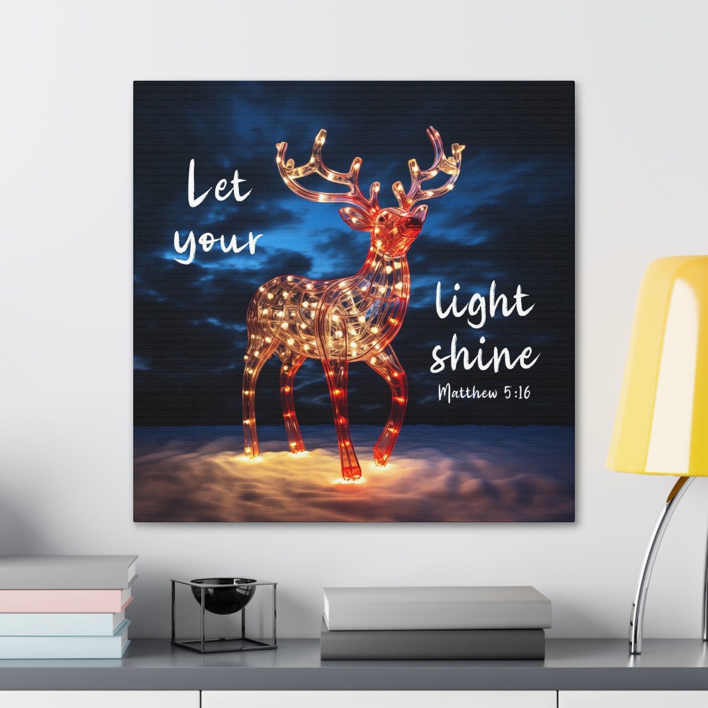 canvas print Christmas reindeer