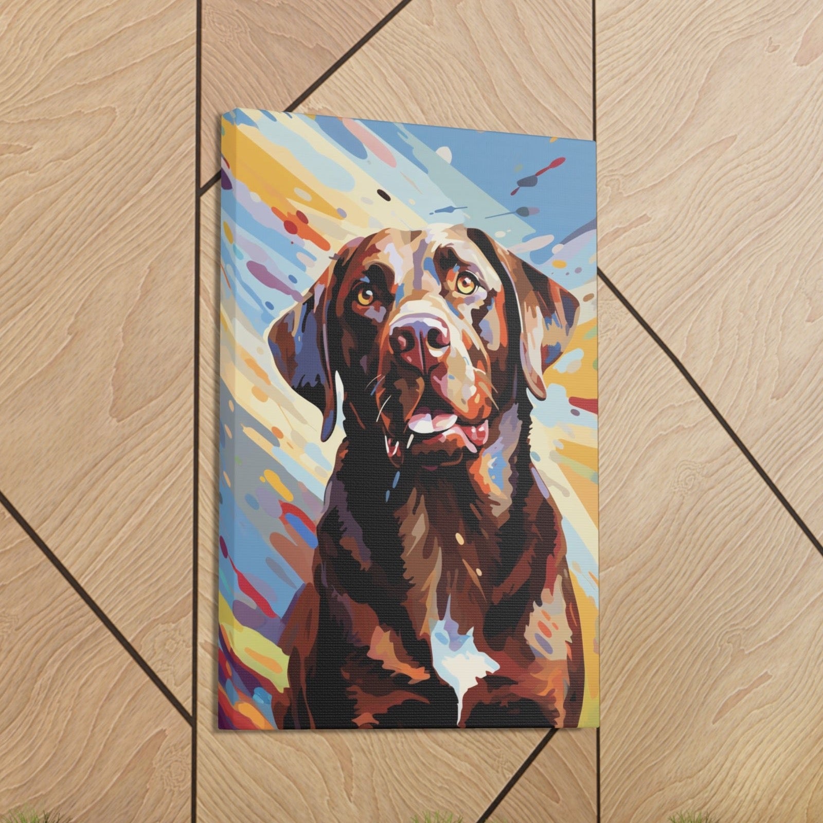 chocolate lab modern art wall decor
