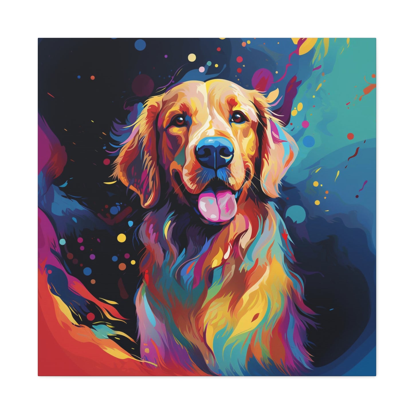 modern art Golden Retriever art decor gifts