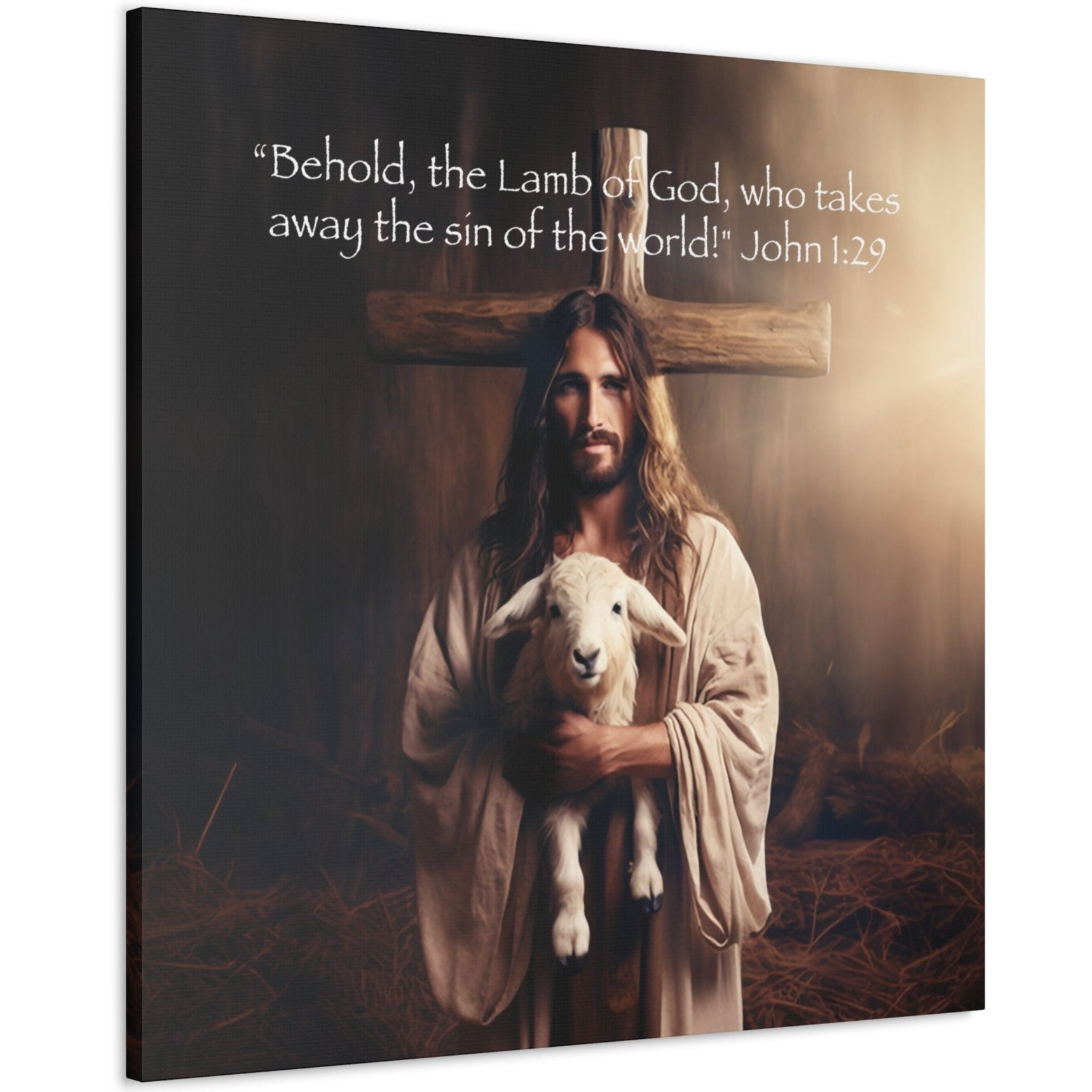 lamb of god jesus wall art prints john 1:29 canvas