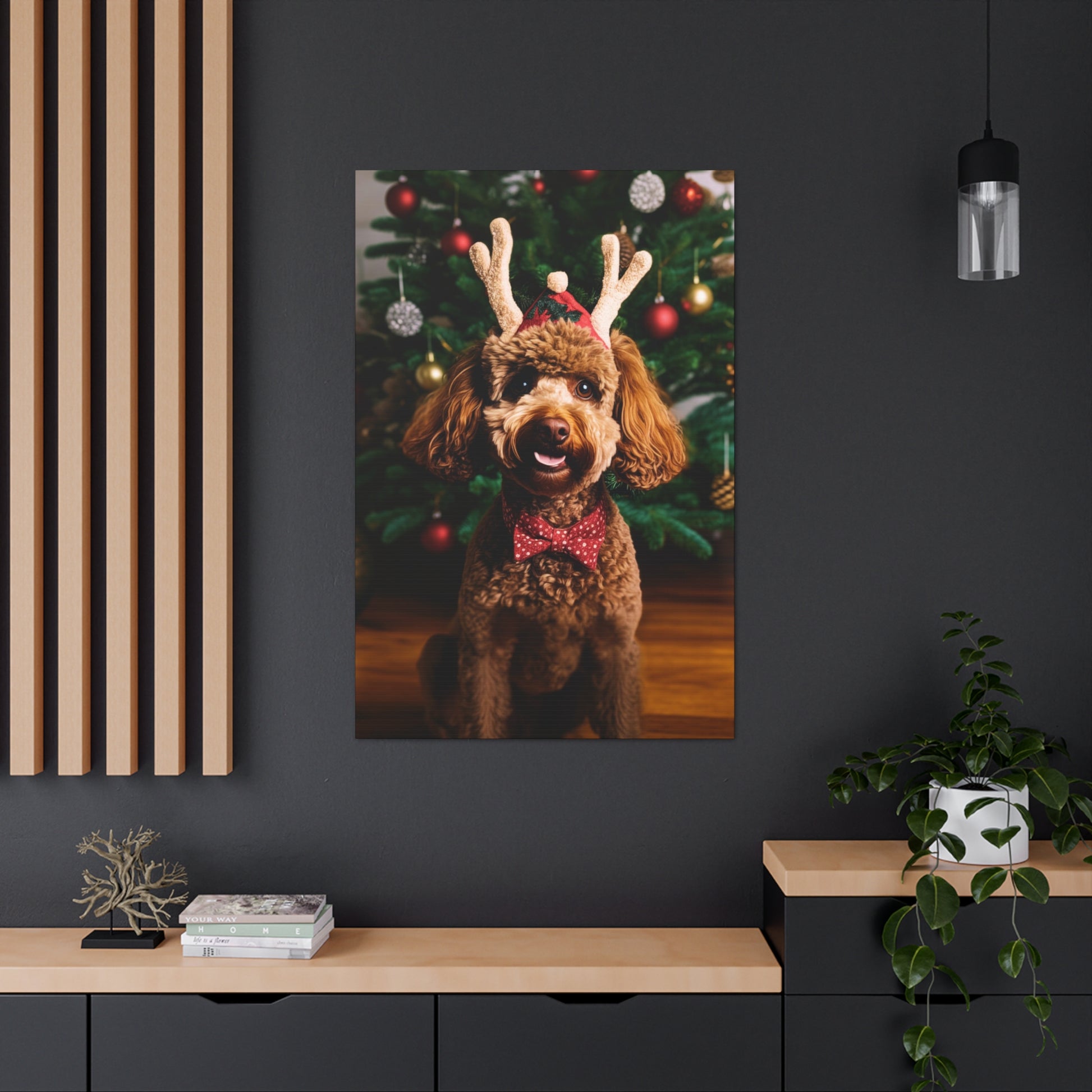 Christmas Poodles wall decor