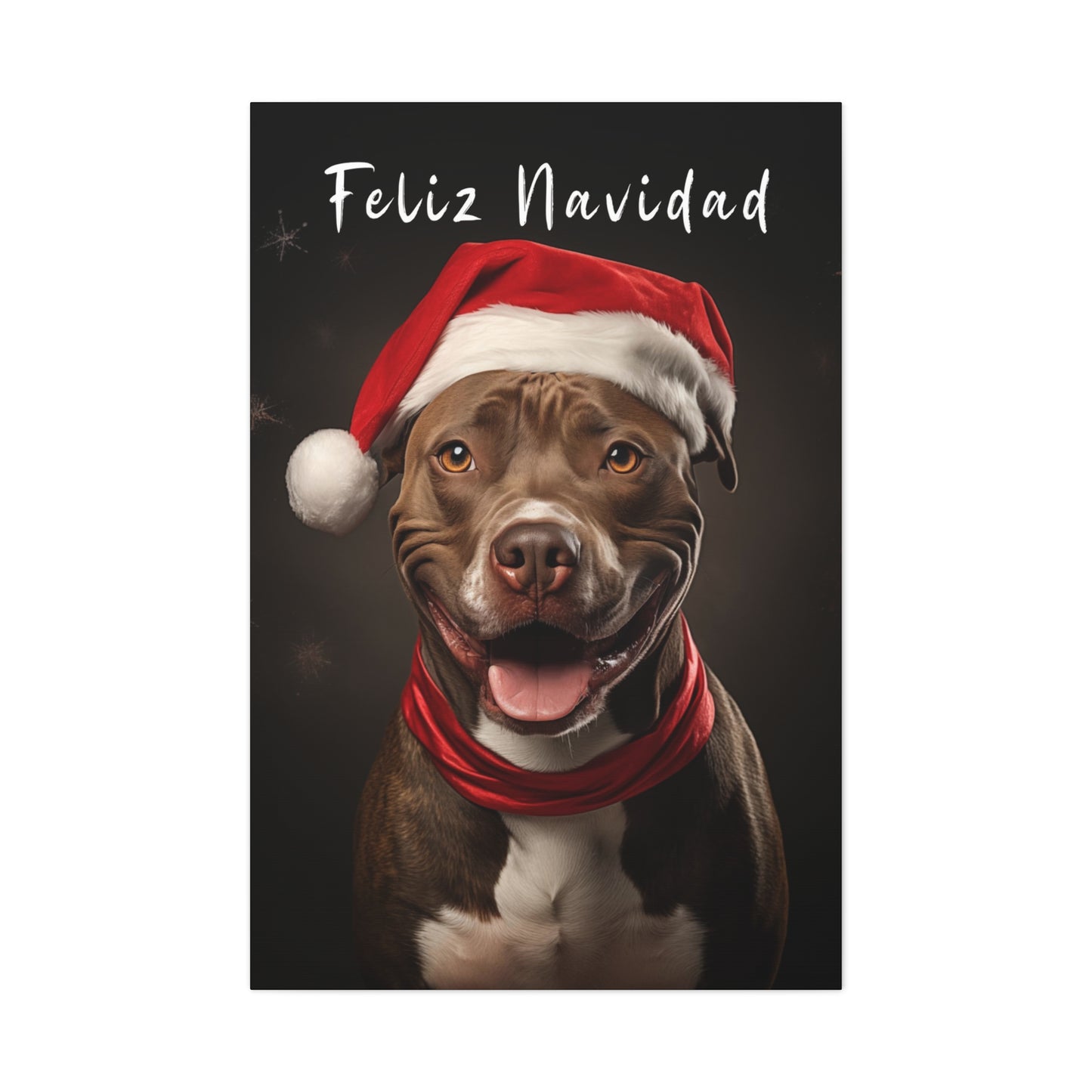 Pit Bull Christmas wall art ideas