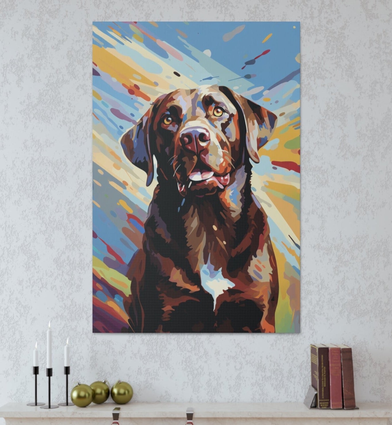 modern art chocolate lab art prints
